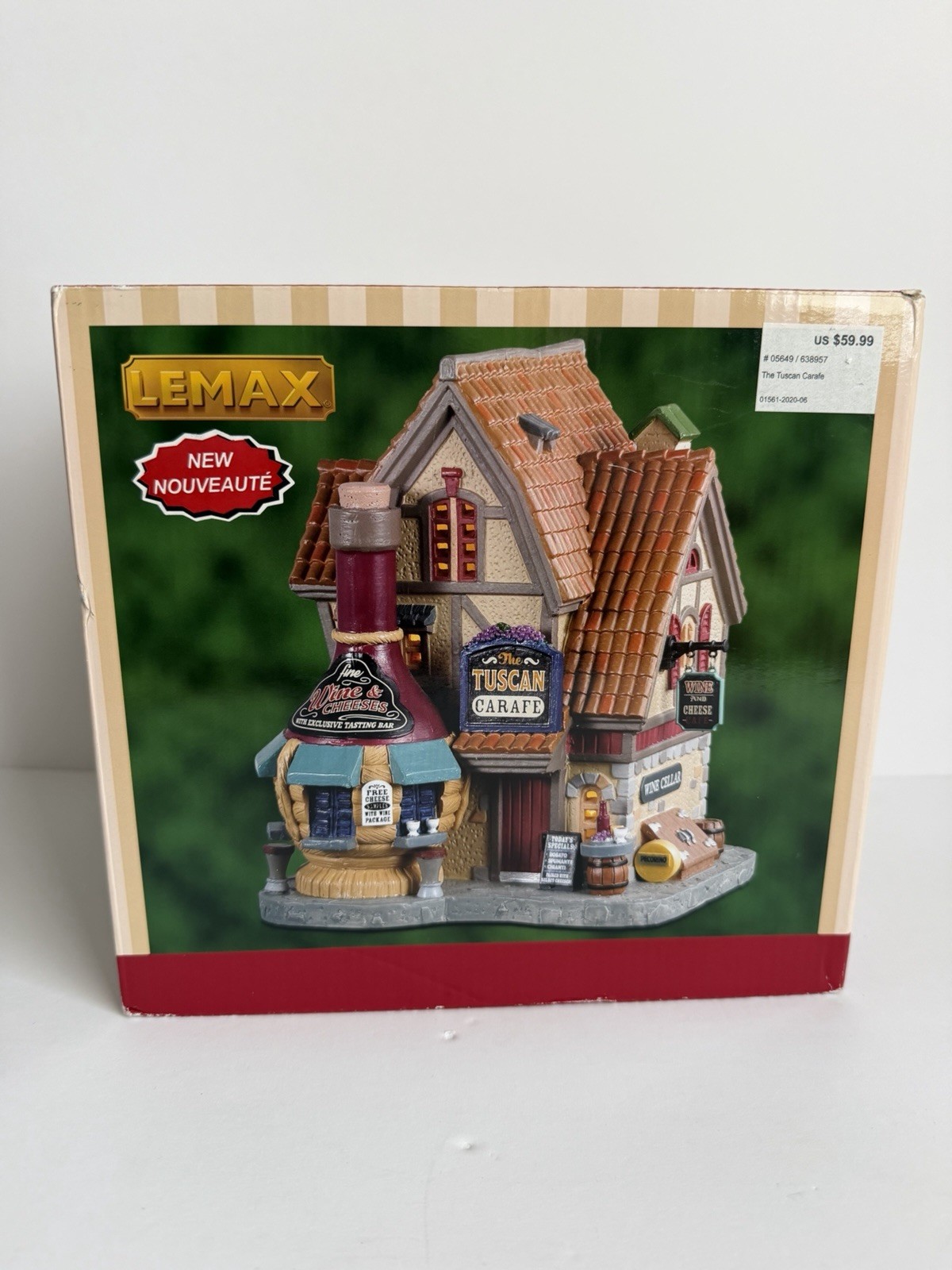 Lemax The Tuscan Carafe Wine & Cheese Lighted Village House 2020 w/ Box 05649