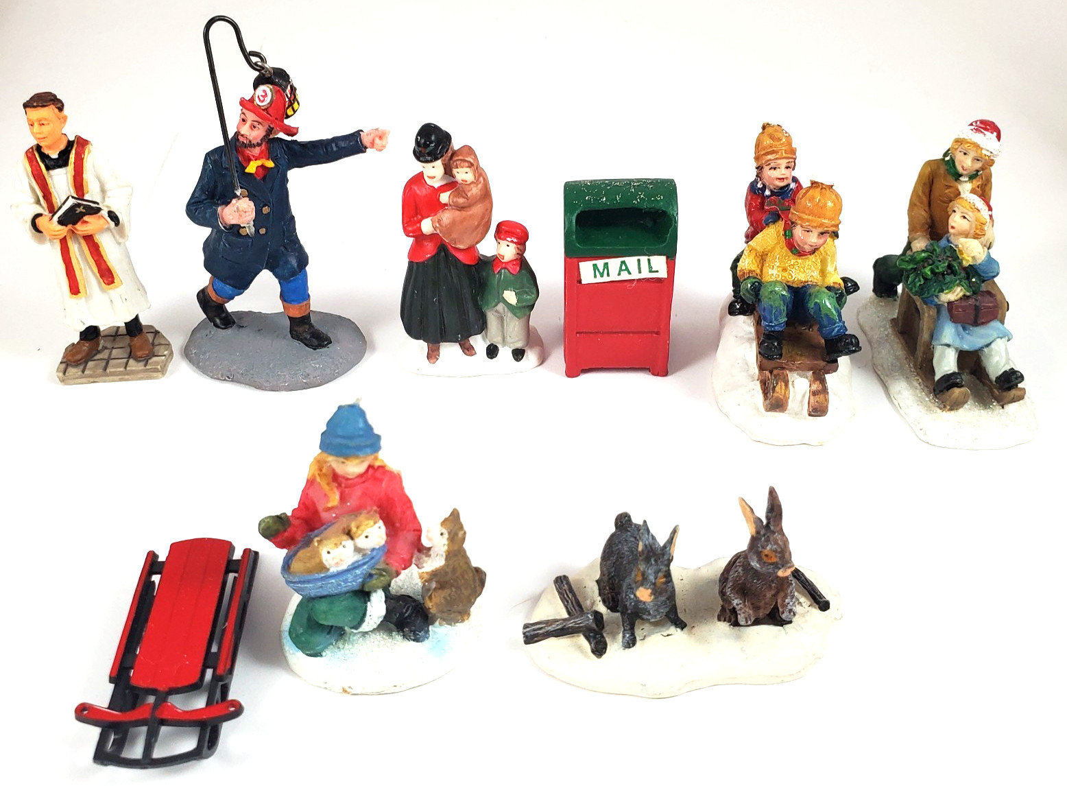 Christmas Town People & Accessories-58pc Mixed Lot -Lemax~Dept 56~O’Well~Other