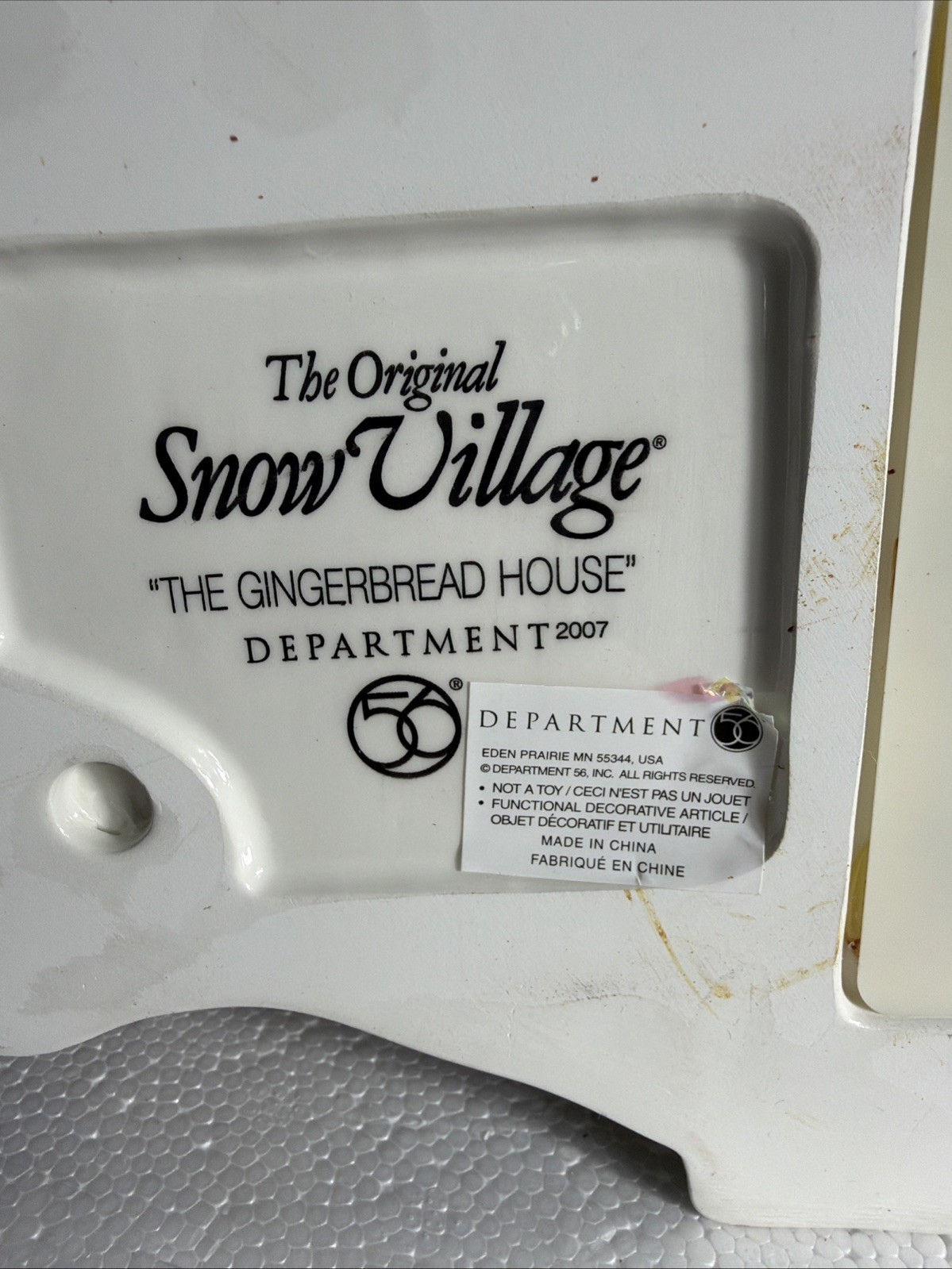 Department 56 Rare Snow Village Christmas Lane The Gingerbread House 799933 2007