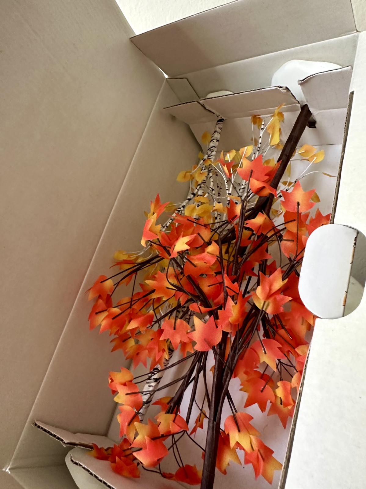 Department 56 Village Accessory Set 4 Autumn Maple & Birch Trees Fall Halloween