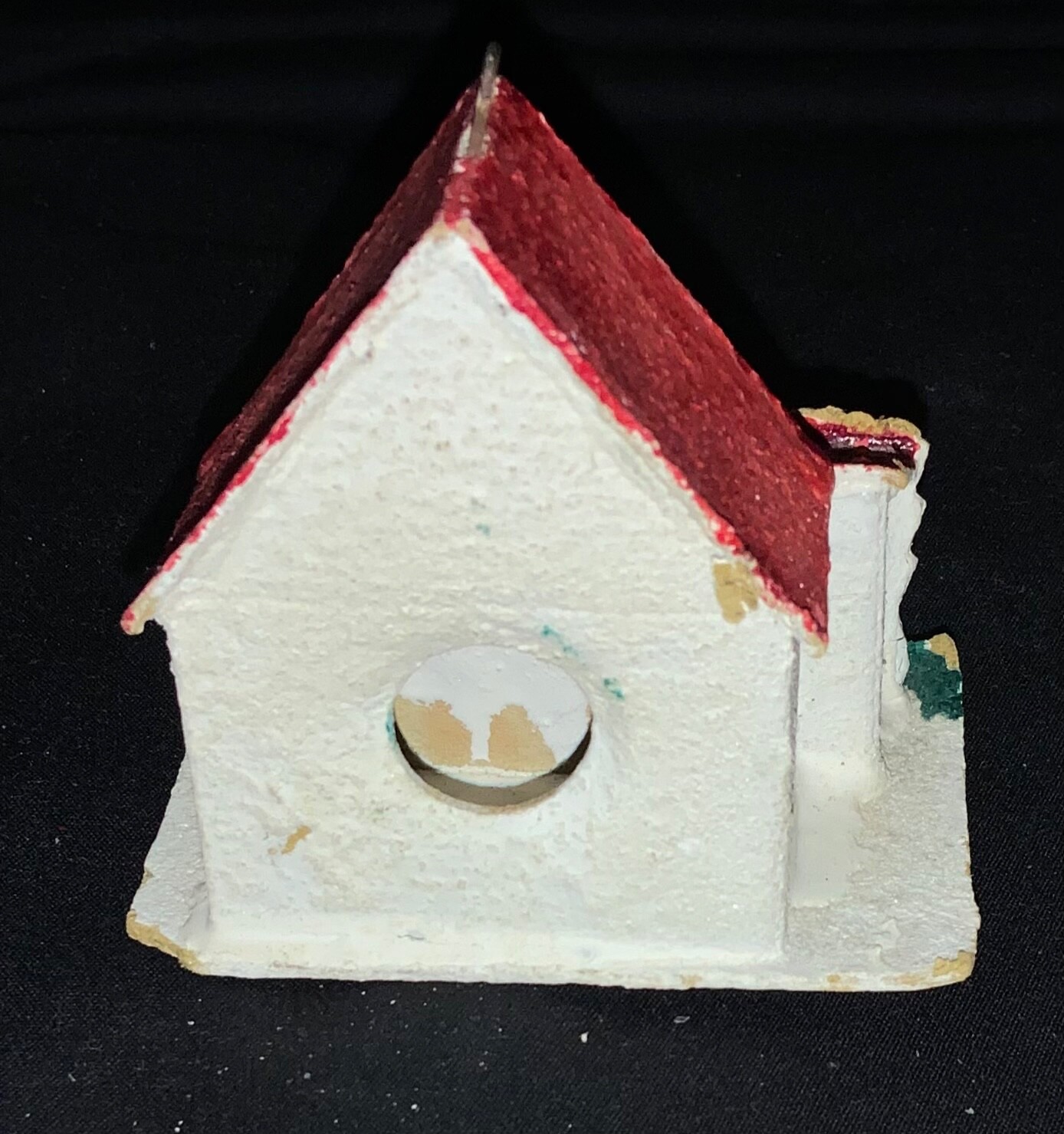 VINTAGE! JAPANESE RETRO TINY PUTZ ORNAMENTS – PAIR GLITTER HOUSES!