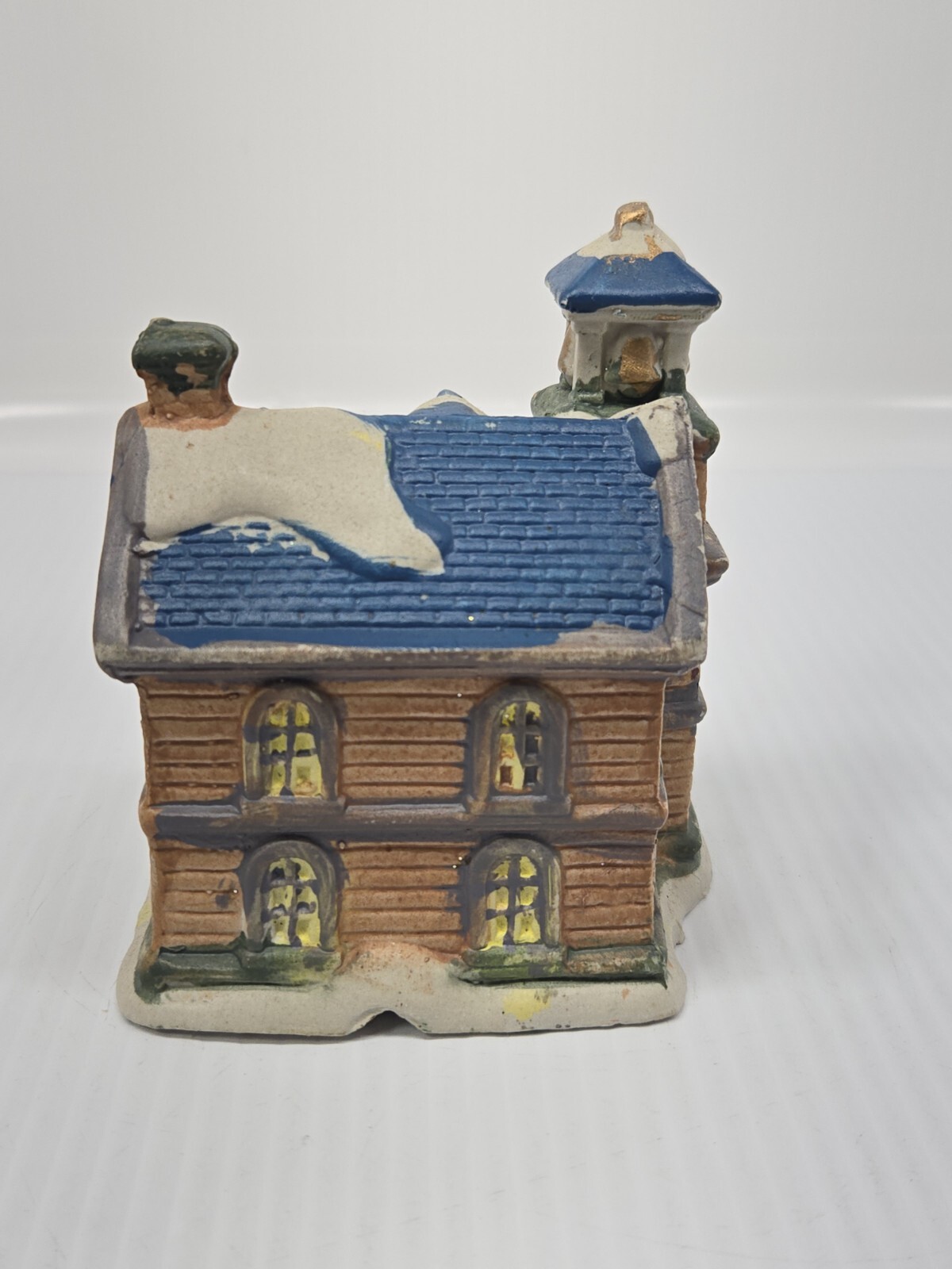Greenbrier Intl. School Christmas House Porcelain Ceramic 4” Tall
