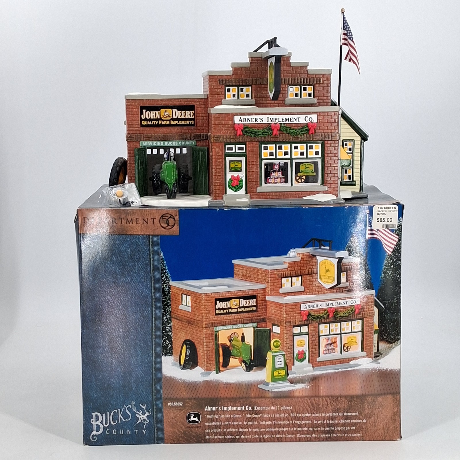 Dept 56 Buck’s County Abner’s Implement Co John Deere #55052 – No Gas Pump