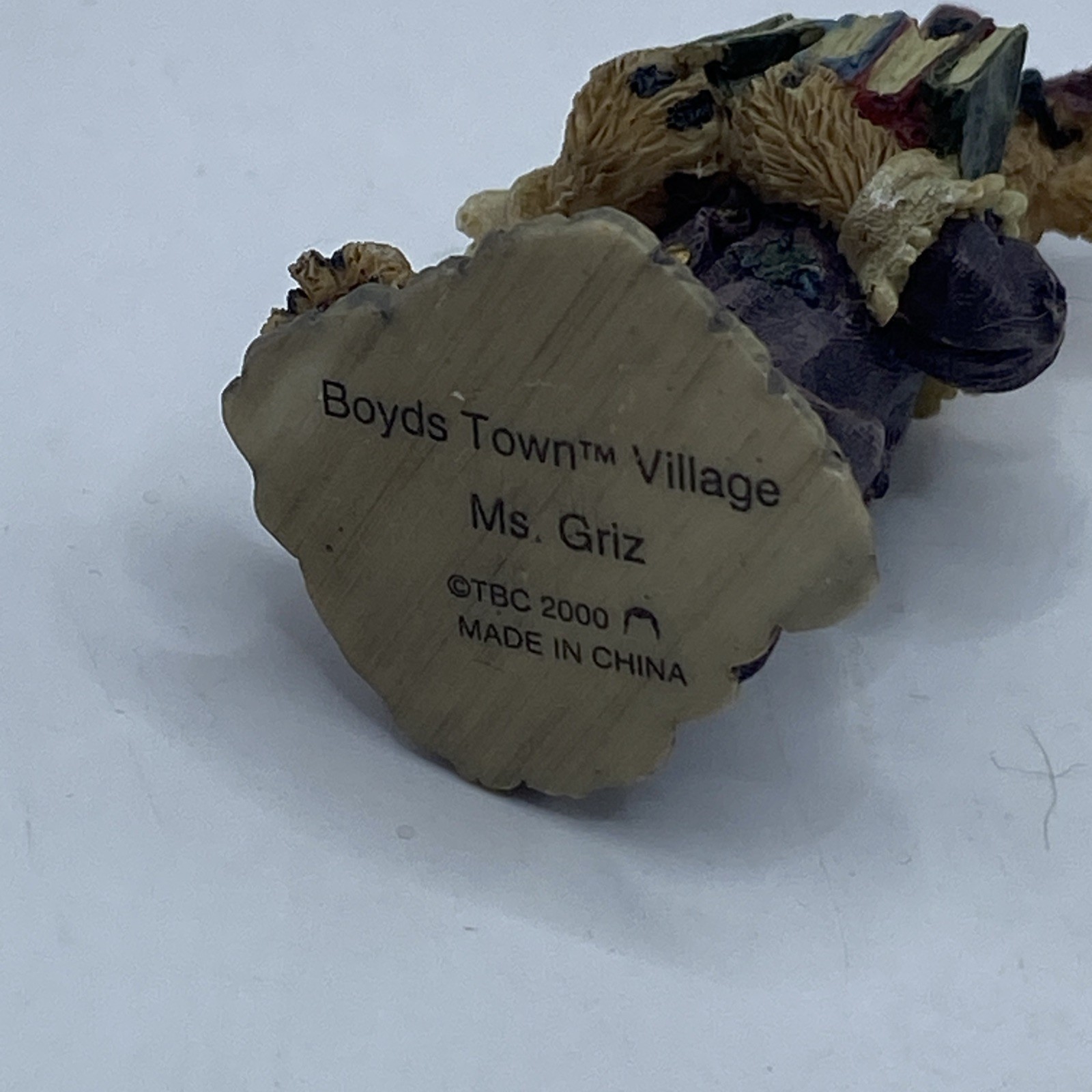 Boyds Town Village 3 Mini Figurines Library Bears Books Ms Griz Bailey York