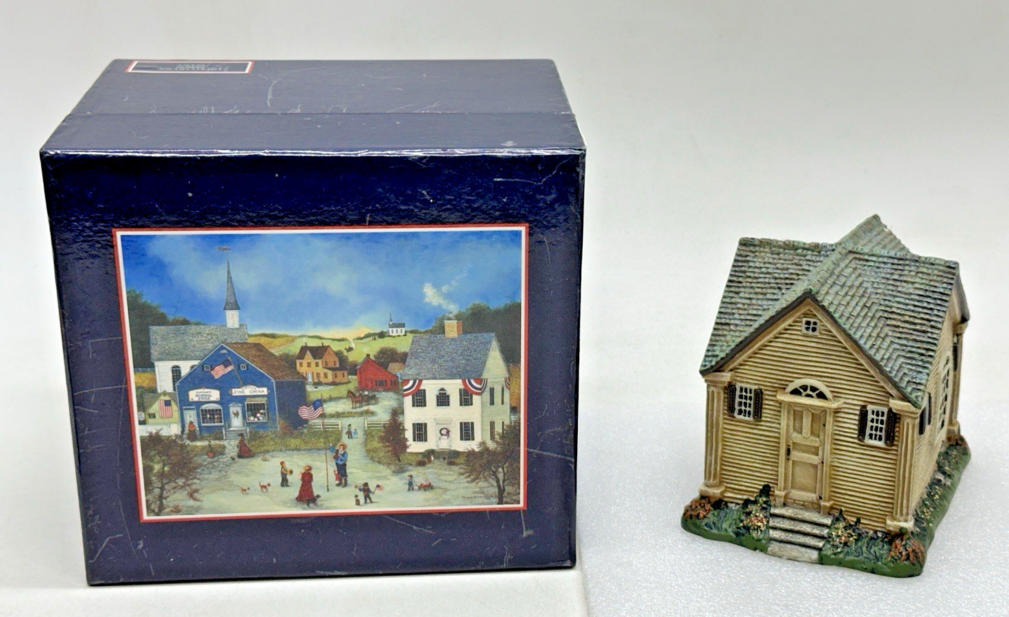 Lang Wise Liberty Village Toy Chest First Edition 1997 Lighted House Patriotic