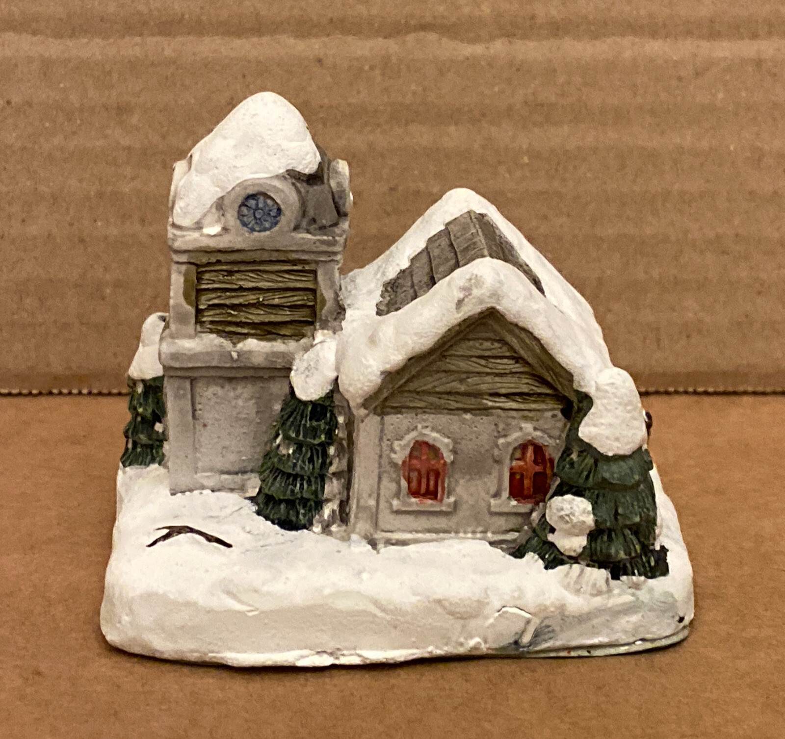 RSVP The American Rustic Series Country CHURCH Christmas Village, 2.75”L x2.25”W