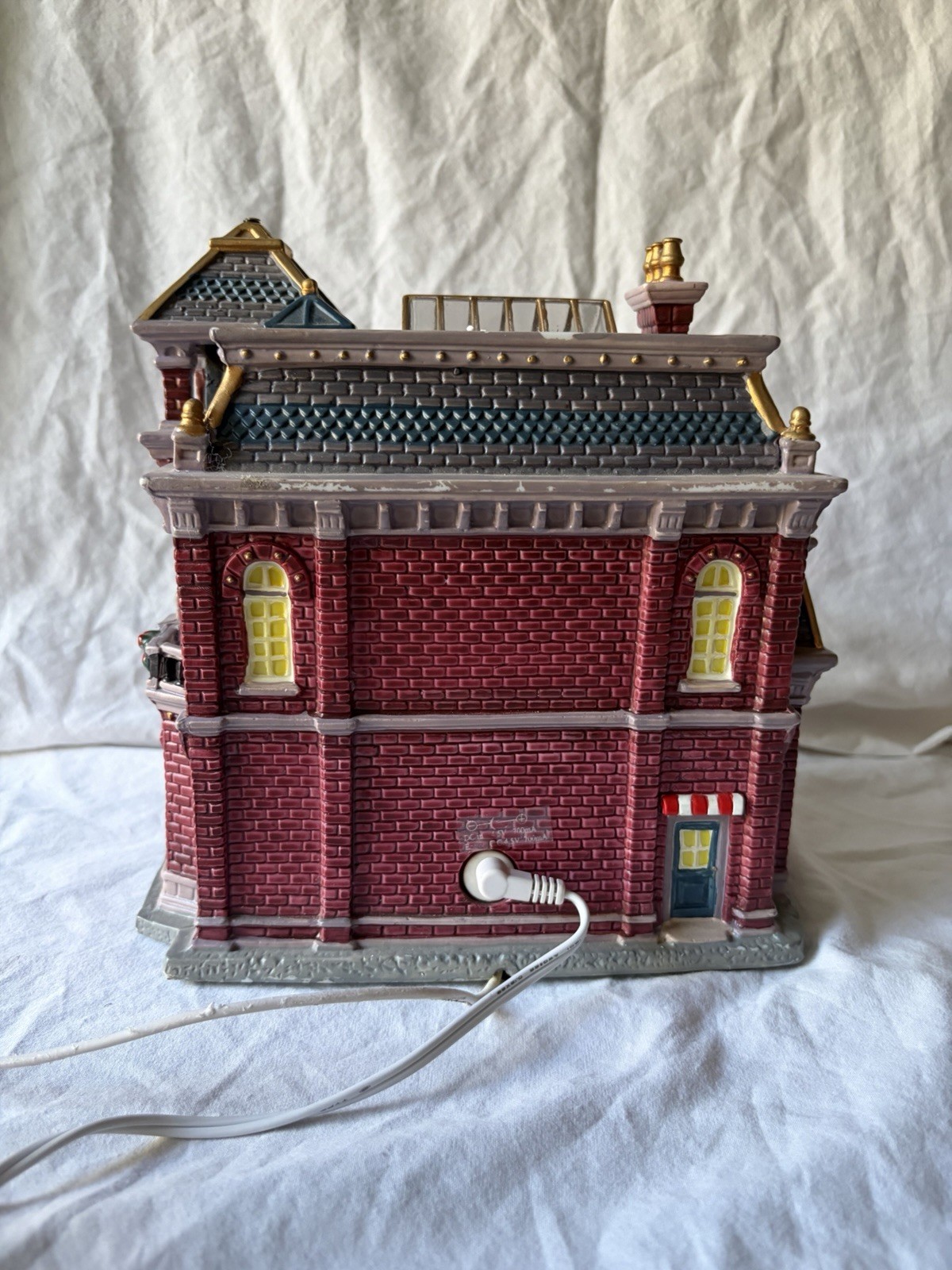2005 Lemax Carole Towne Collection Fire House No 14 Original Box Works See Video