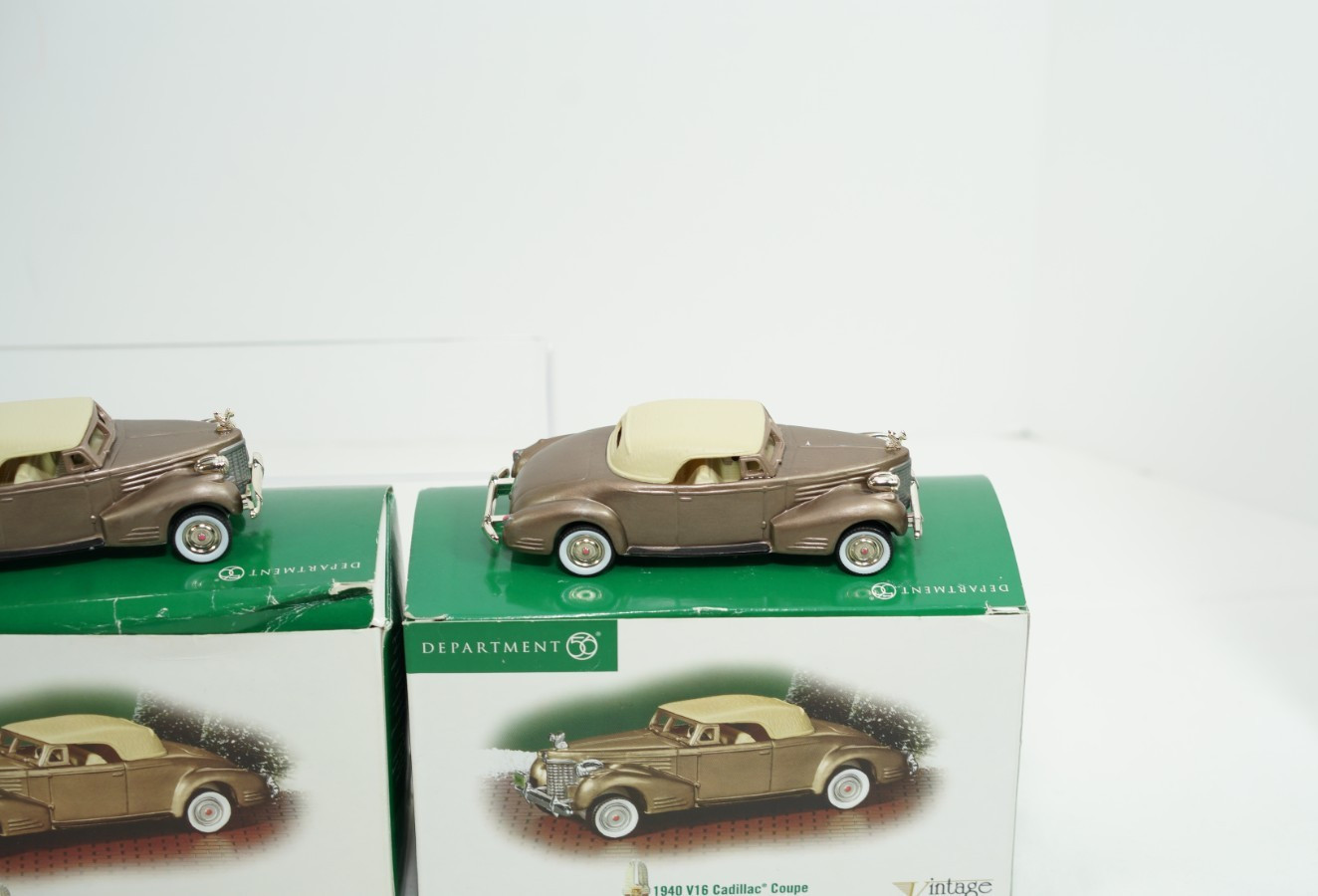 Department 56 Classic Vintage Cars 1957 Cadillac Eldorado & 1940 V16 Coupe S13