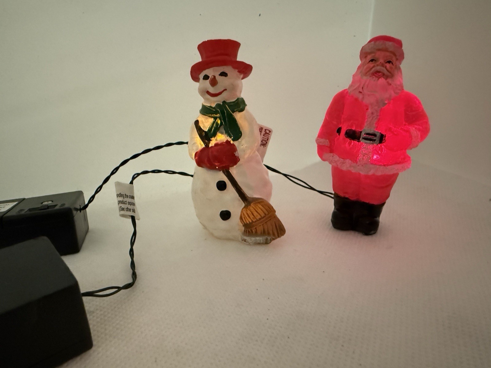 Mini Christmas Village Figures 3 Inch Tall Santa & Frosty