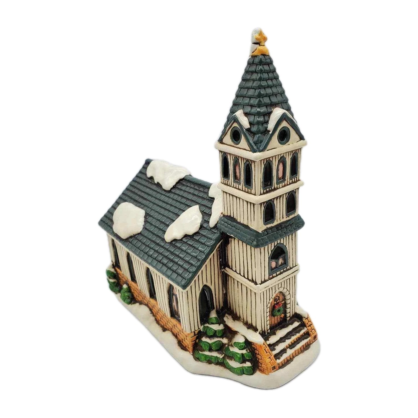 Vintage Lefton Christmas Village Church Design by Byron Wood