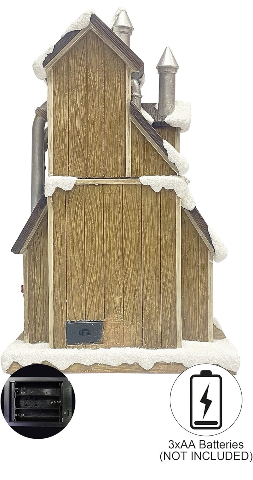 Christmas Village Building, Santa’S Workshop with Christmas Music, LED Lights, a