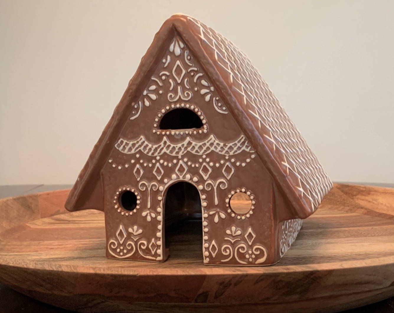 Pottery Barn Handcrafted Gingerbread Village House, Stoneware, Medium, A-Line