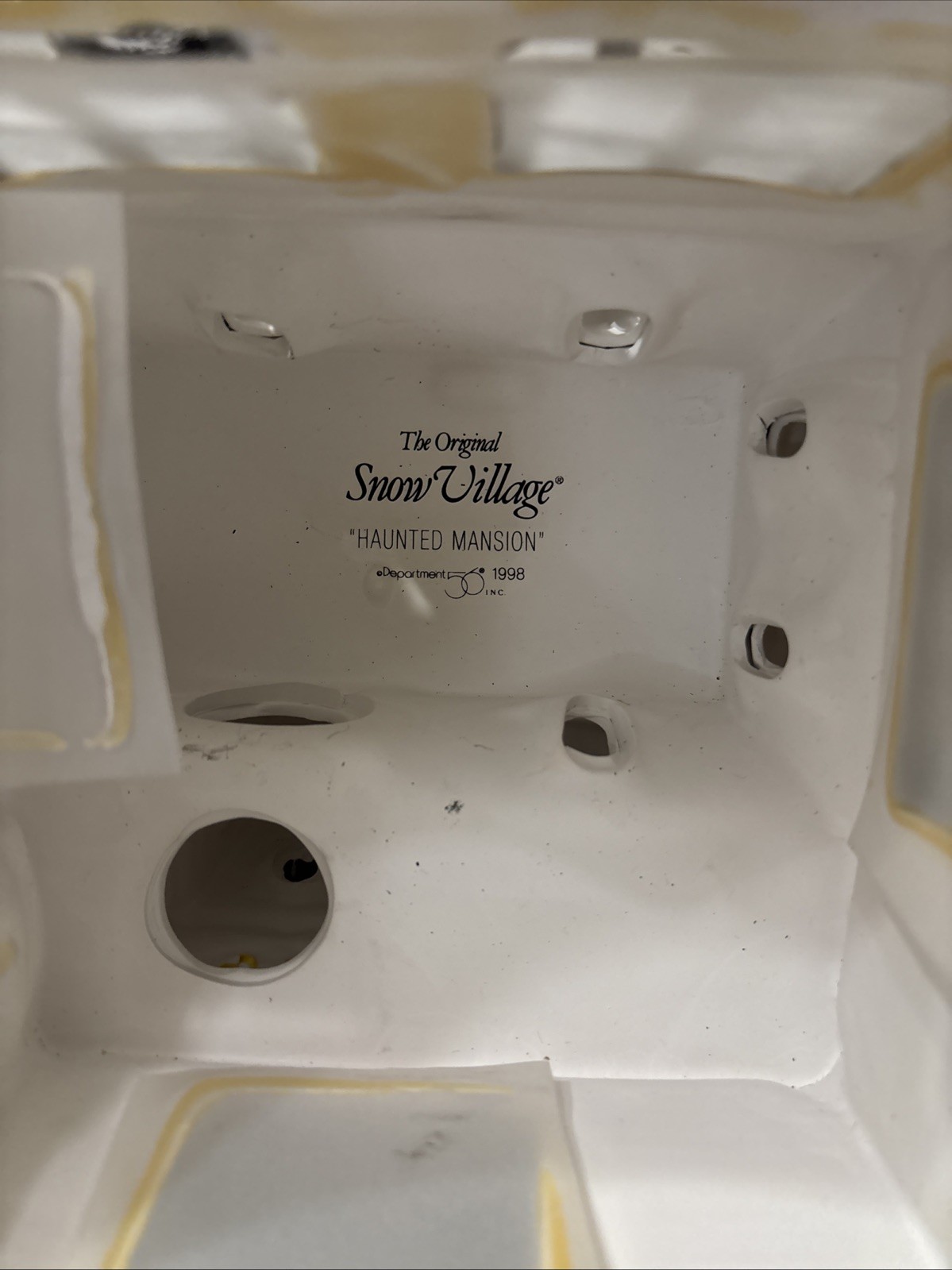 1998 Snow Village Haunted Mansion Projection No Light Works See Pictures Read