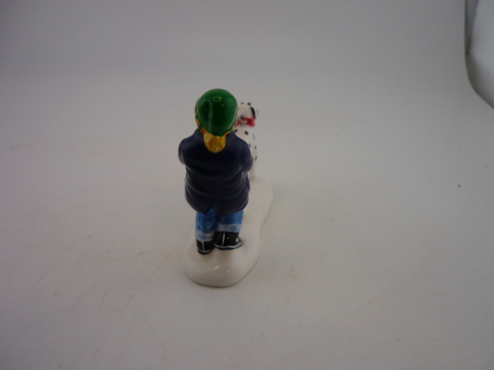 Department 56 Snow Village Boy Walking Dalmatian Dog Porcelain Village Figure