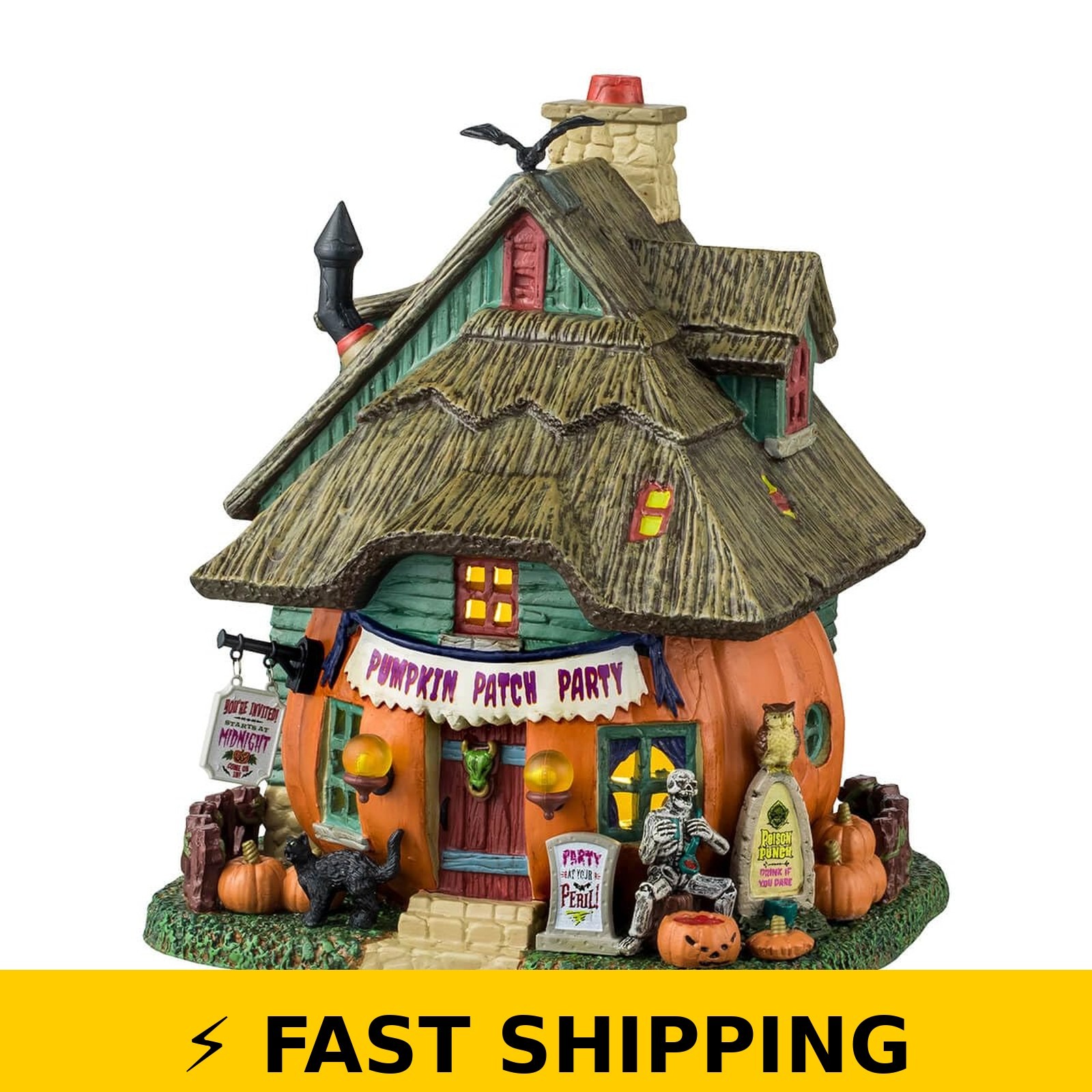 Lemax Pumpkin Patch Party Lighted Building – Spooky Town 2024