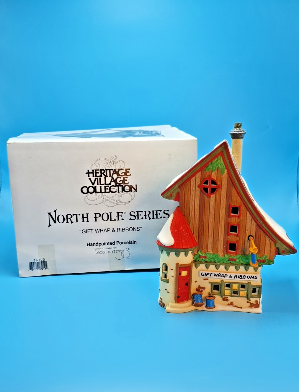 Department 56 North Pole Series “GIFT WRAP AND RIBBONS” 56390 w/ Light Cord 1996