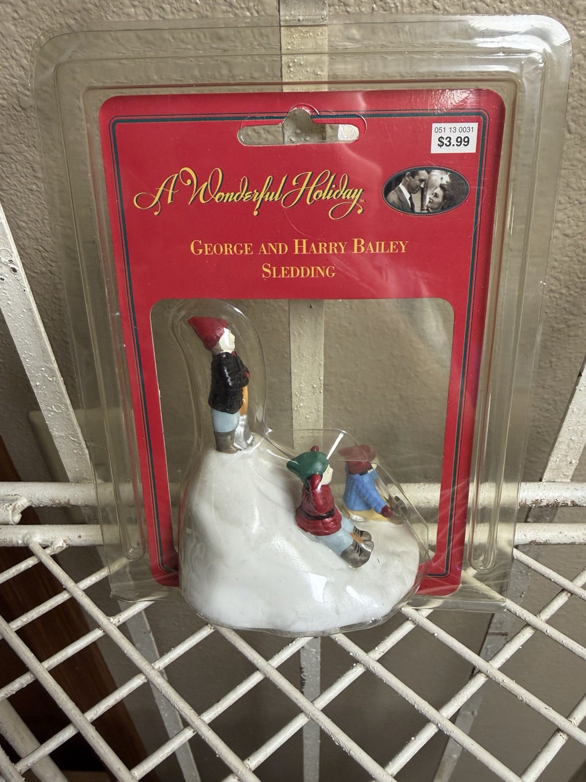 It’s A Wonderful Holiday Village George And Harry Bailey Sledding Figurine