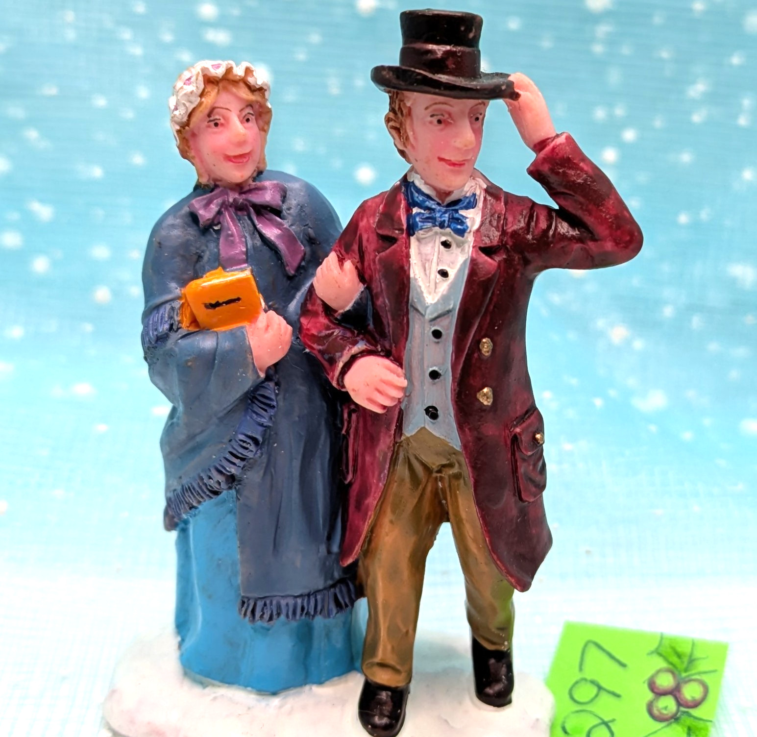 Lemax Victorian Couple Lady Gentleman Christmas Village Figurine NO BOX INV297