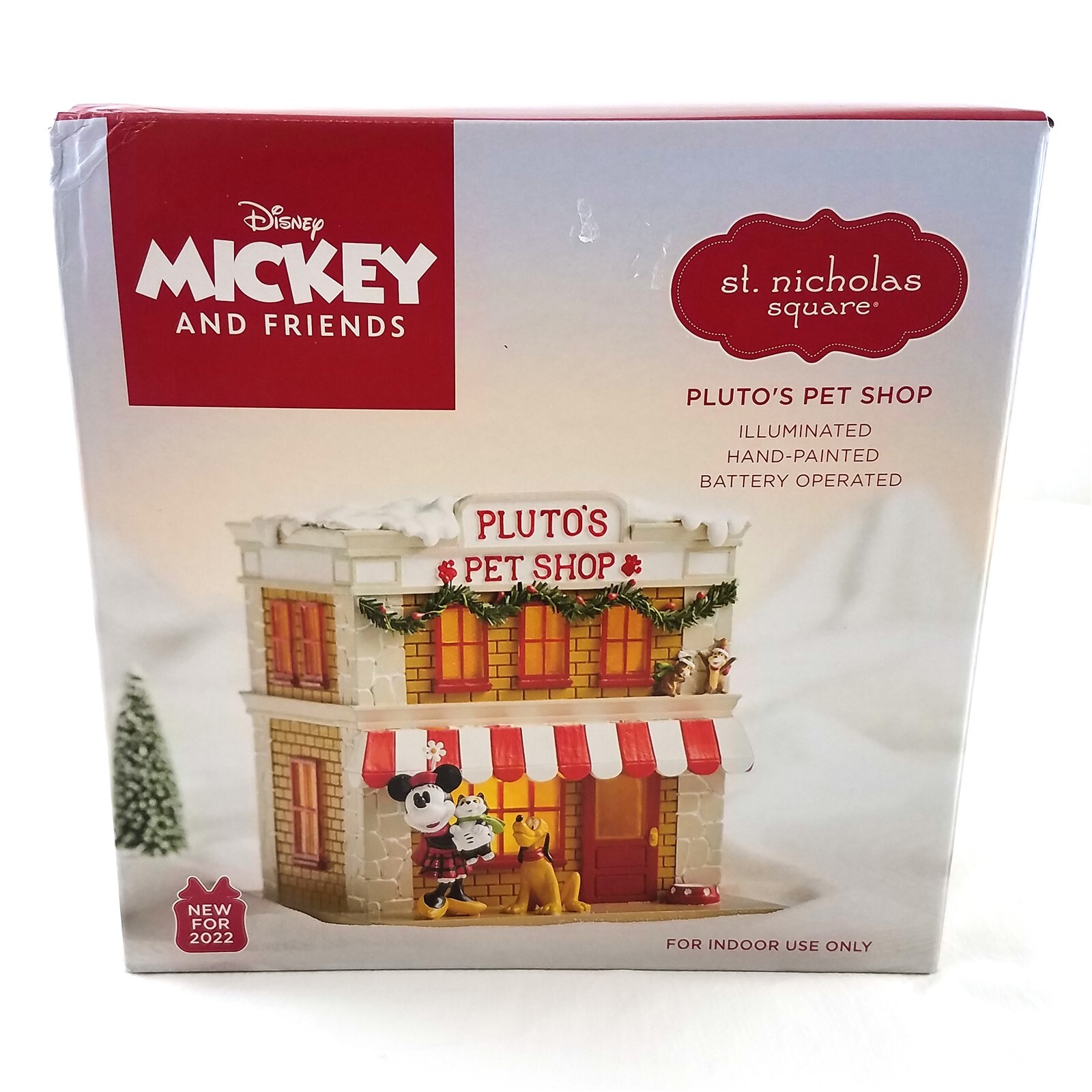 St Nicholas Square Disney Plutos Pet Shop Minnie Mouse Christmas Village House