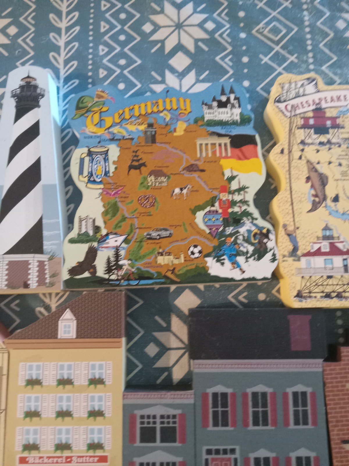 The Cats Meow Village Lot 23 Store Germany Shops Houses Vintage Some Wear