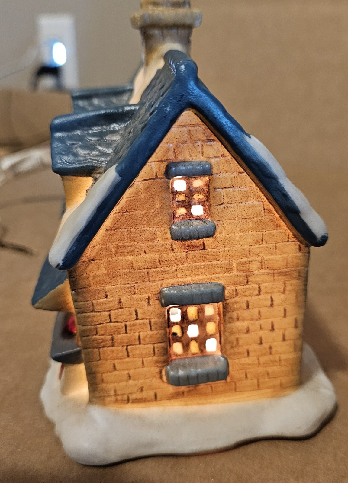 Frank’s ~Winter Tyme Village~ General Store with Light & Box WORKS ~Estate Sale