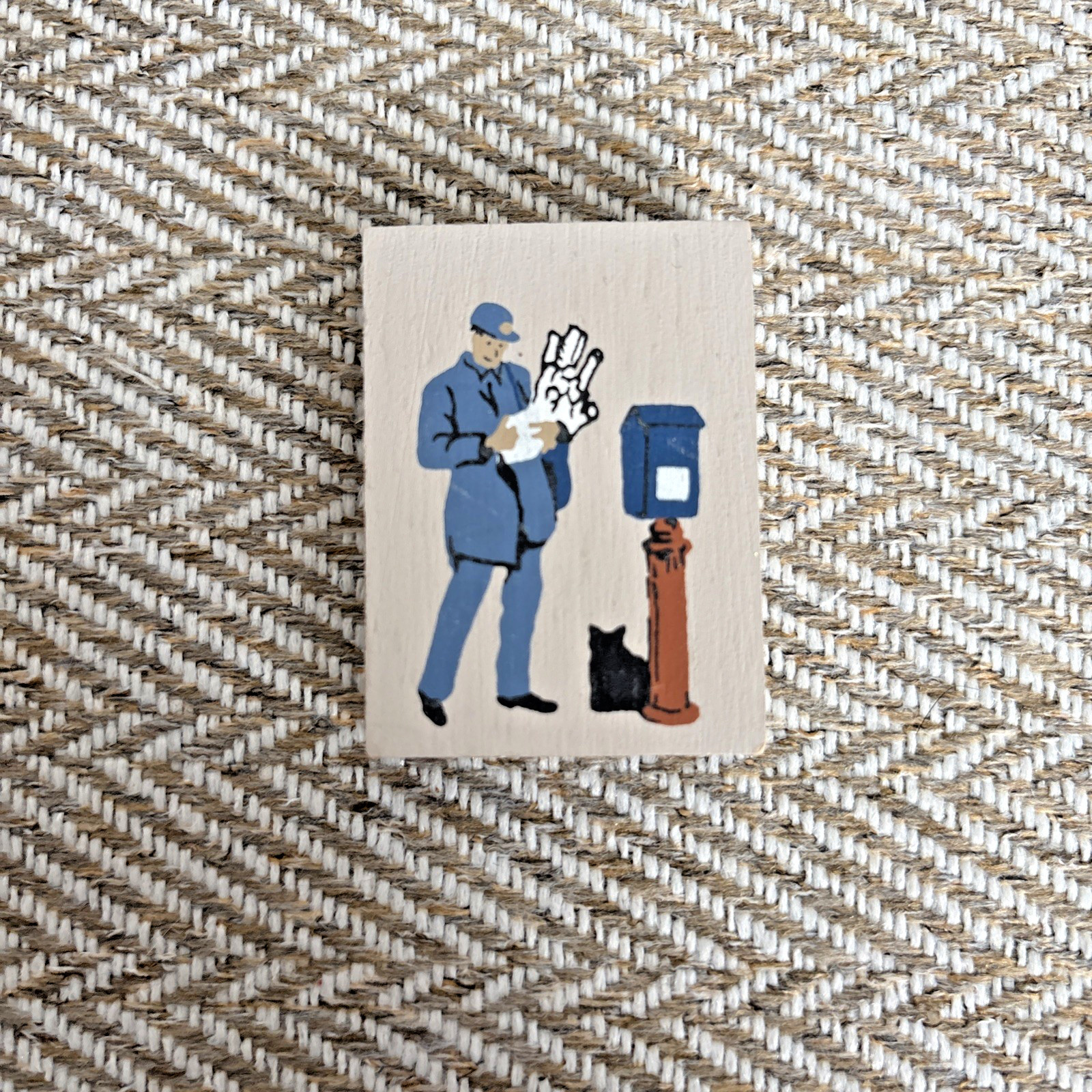 The Cats Meow Village “Mail Man Post Office Delivery ” Accessory Shelf Sitter