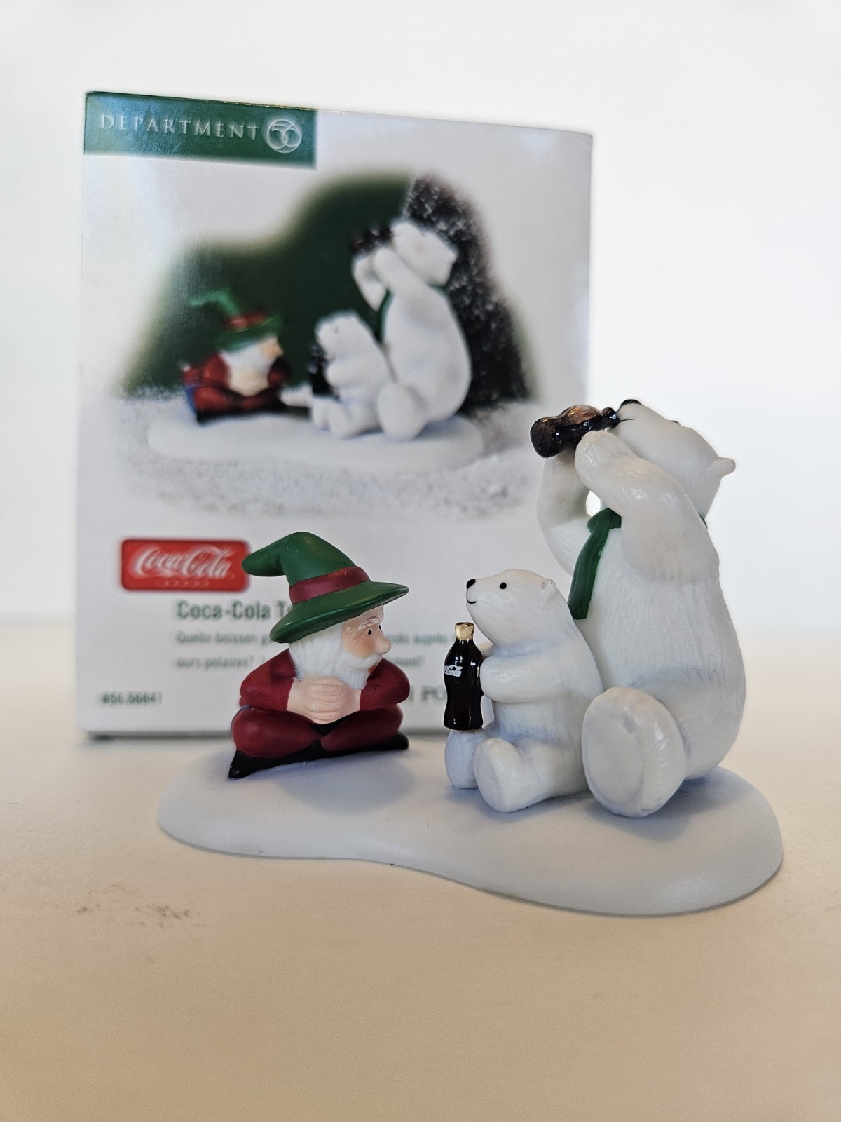🎅 Department 56 Coca-Cola “Taste Test” Polar Bear & Elf Figurine 🐻‍❄️ NIB 🎄