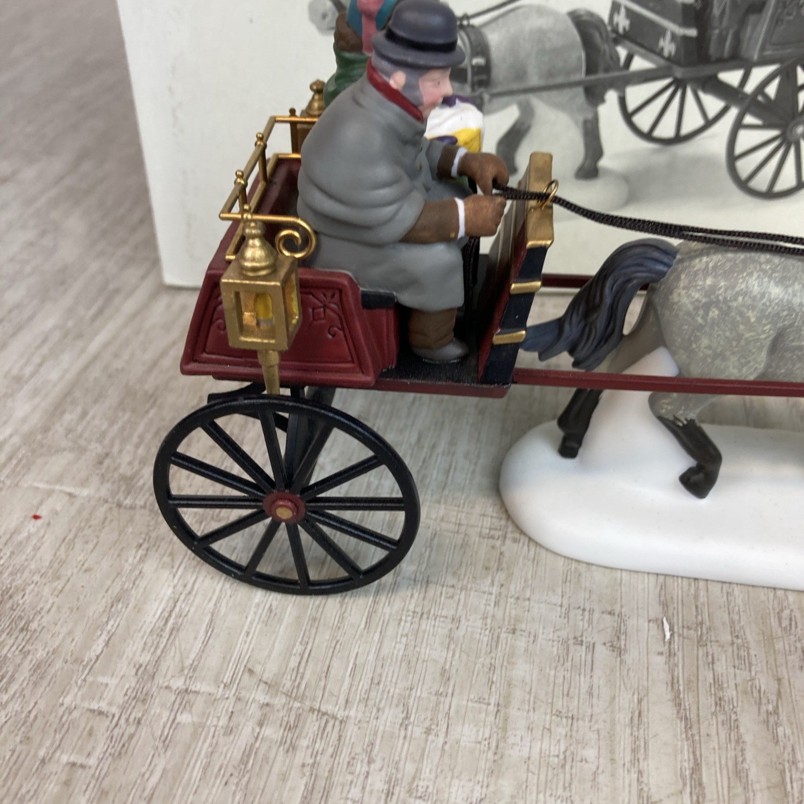Dept 56 Heritage Village Red Christmas Sulky With Box 58401