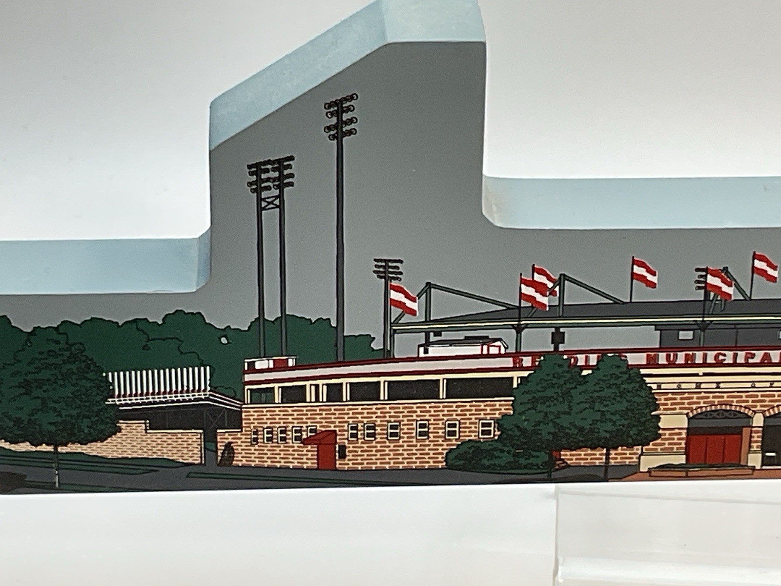 Reading Municipal Memorial Stadium Reading PA Shelf Sitter Baseball Town 1951
