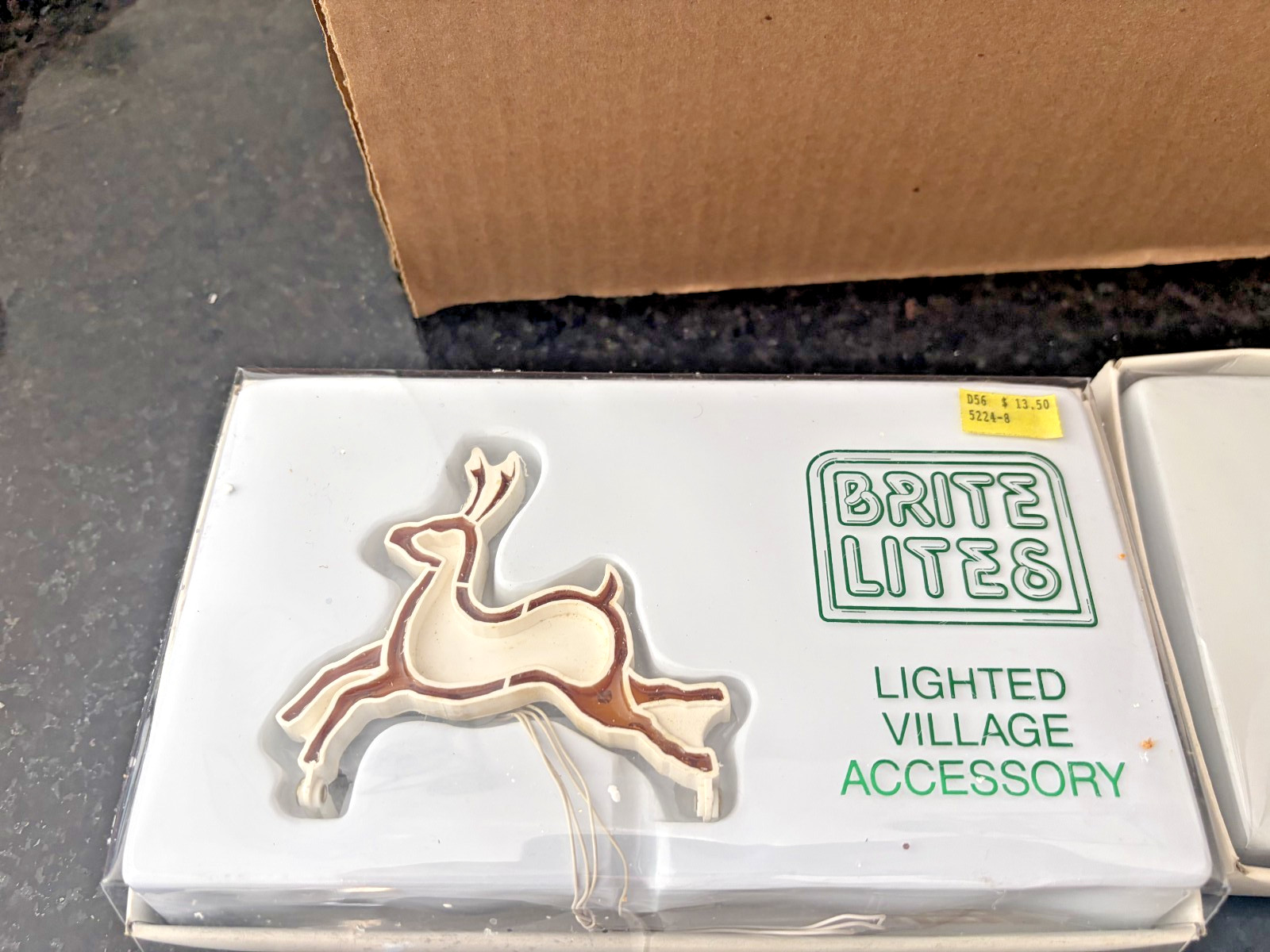Lot of 5 Brite Lites Lighted Village Accessories NOS Christmas NIB Ceramic