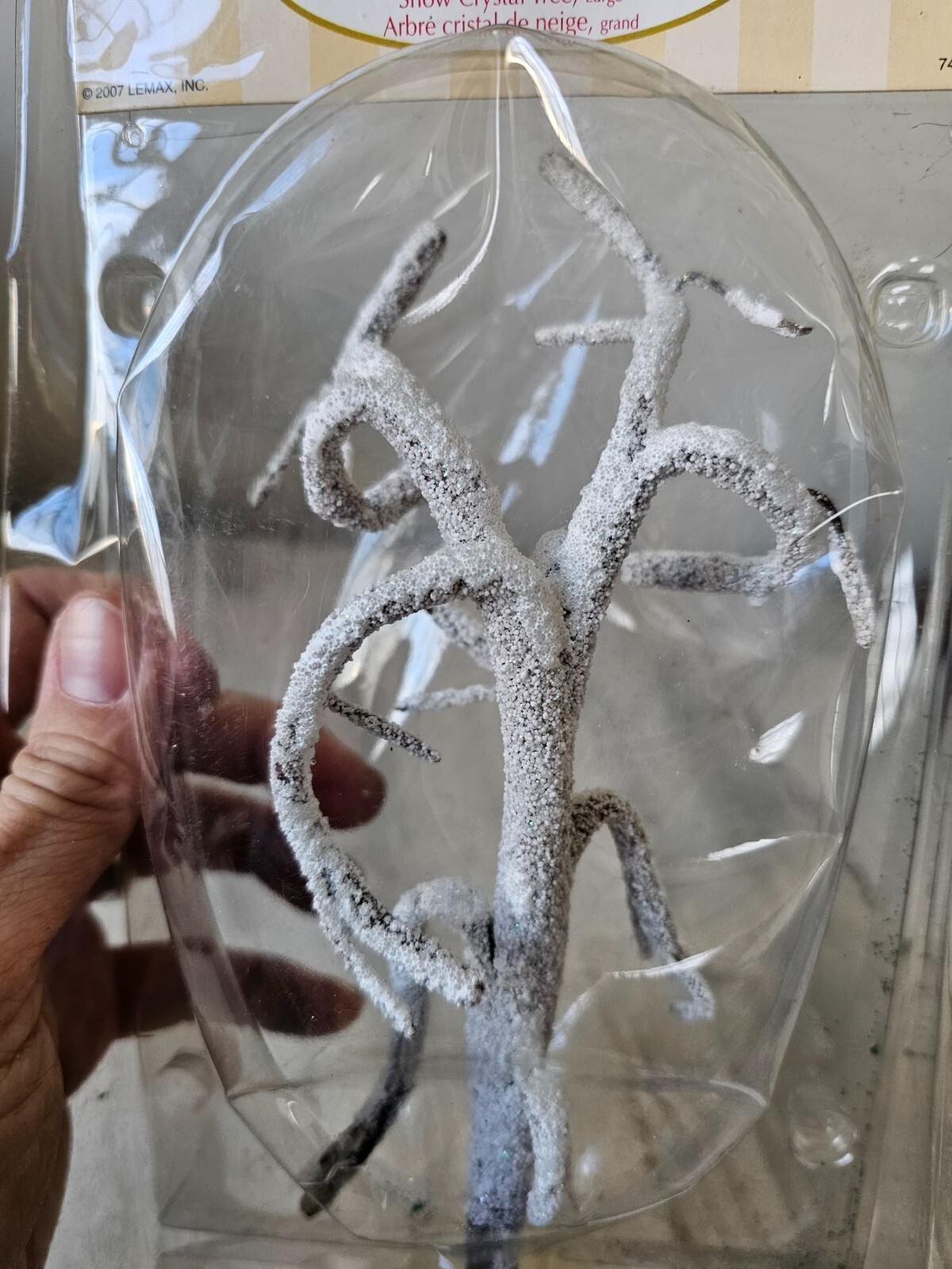 Lemax snow crystal tree large village Xmas vintage