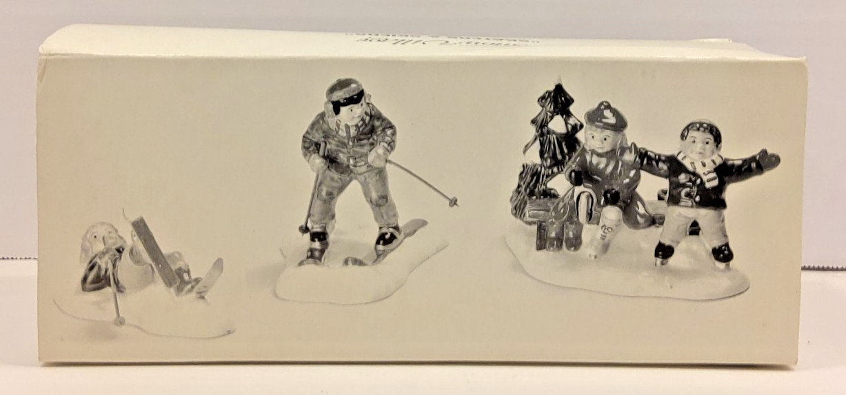 Dept 56 Snow Village “Skaters & Skiers” ST/3 #56.54755 Retired Brand New in Box