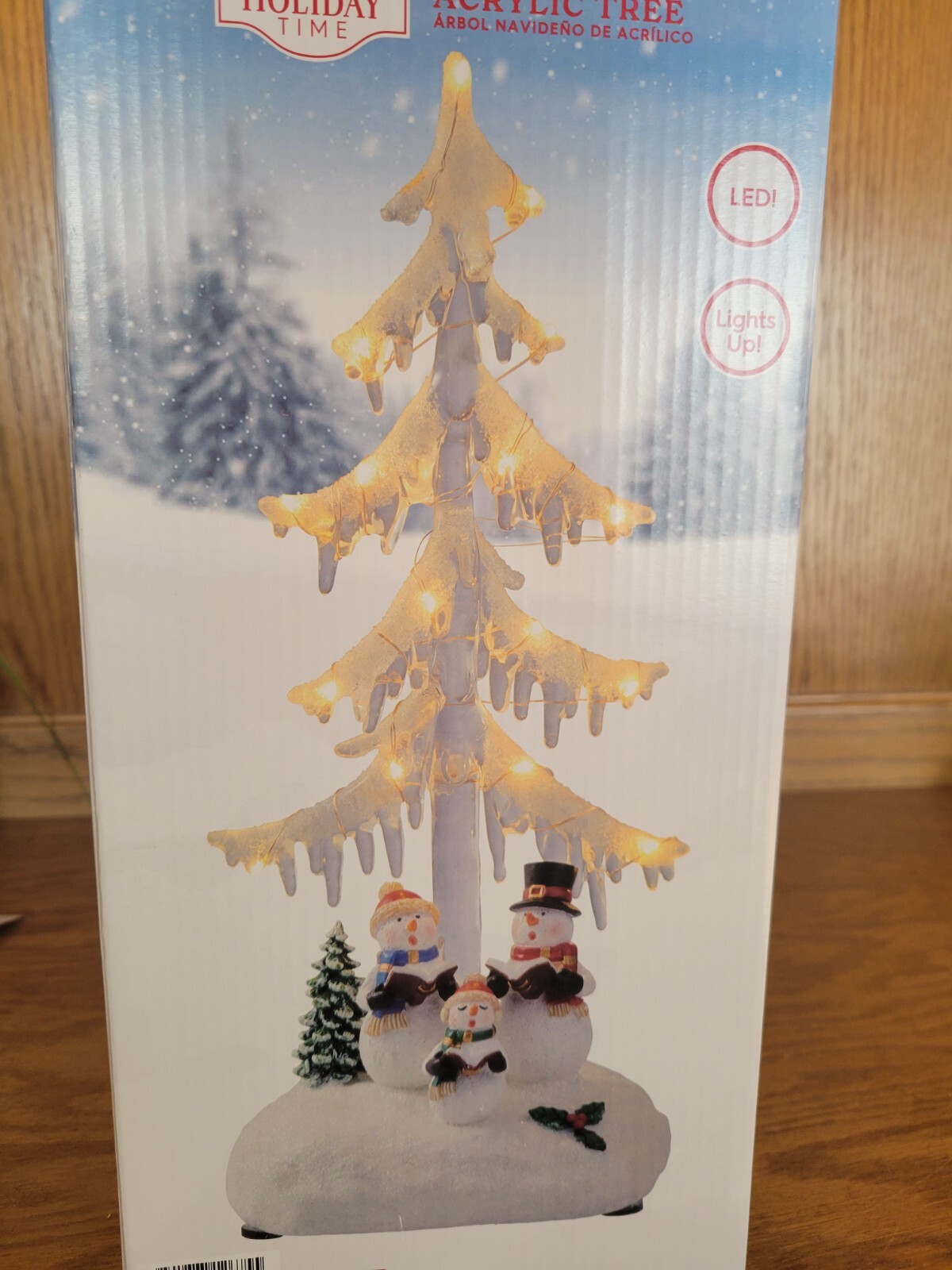 Holiday Time Holiday Acrylic Tree for Village Scene Lights Up LED New