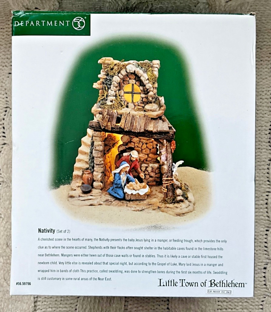 Dept 56 Little Town Of Bethlehem Nativity Holy Family in the Stable Brand New