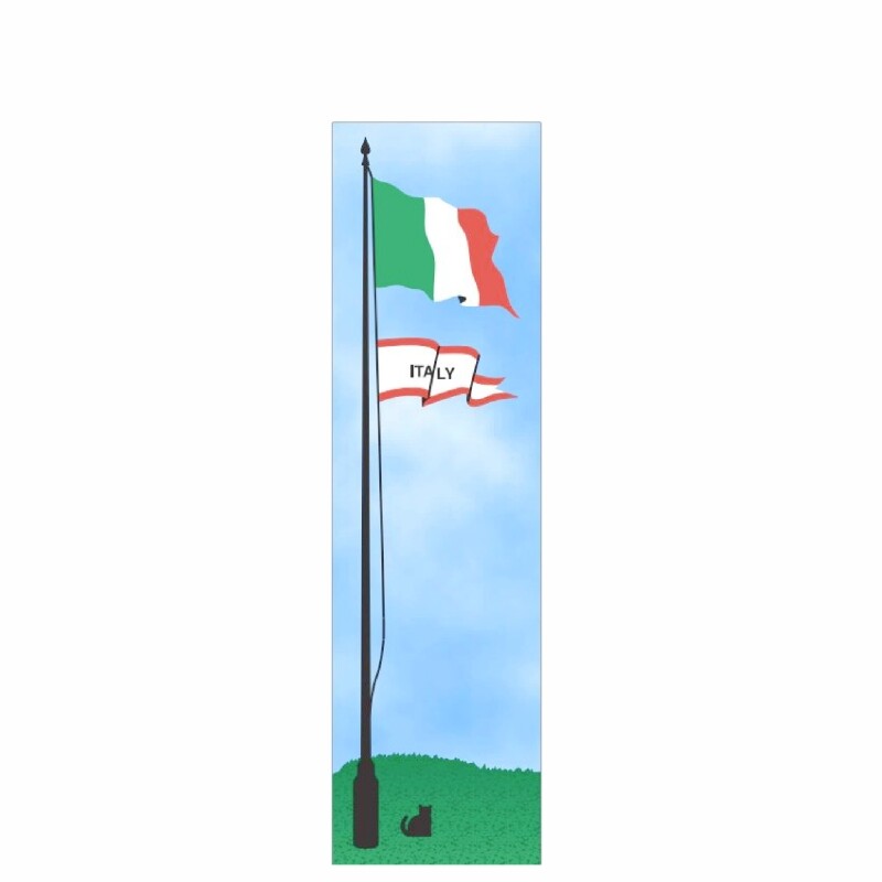 Cat’s Meow Village FLAG ITALY il Tricolore Green White Red #03-9110