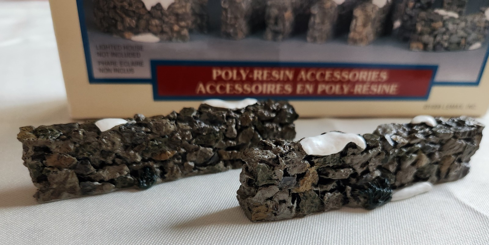 Vintage Lemax #93304A Poly-Resin Stone Wall 1999 ~ Free Shipping