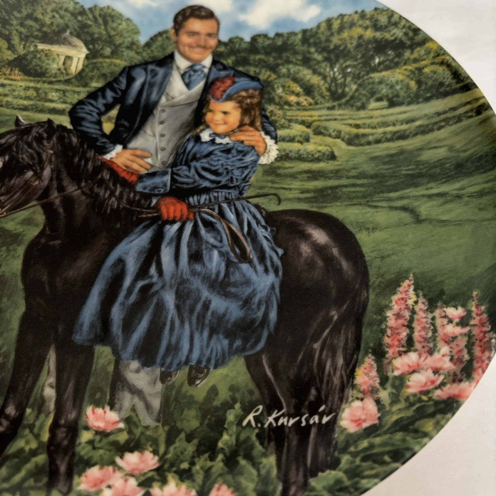 Vintage Knowles Gone With The Wind Bonnie And Rhett Collectors Plate Ltd Edition