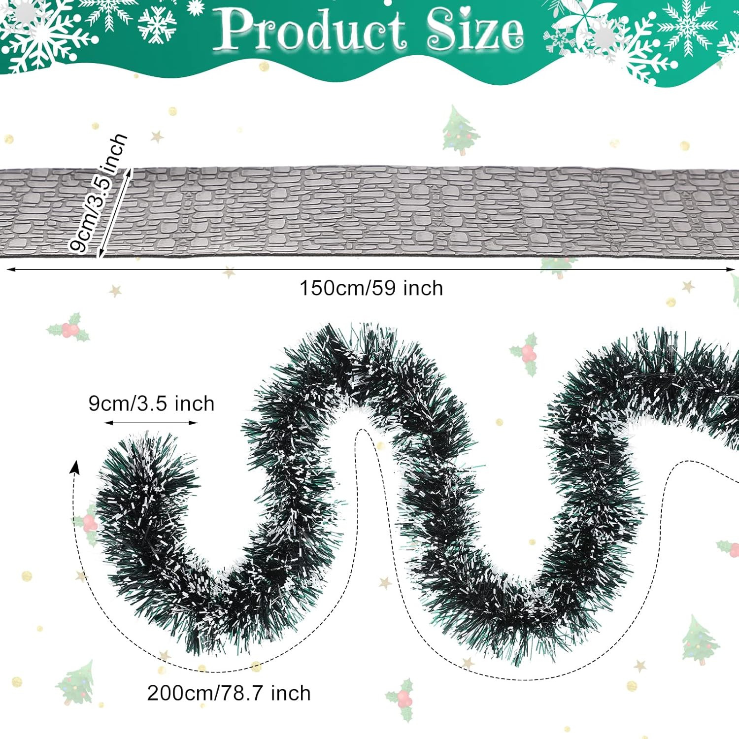Christmas Village Accessories Street Mat Decor Hedge Snow Brick Road for Mini Fl