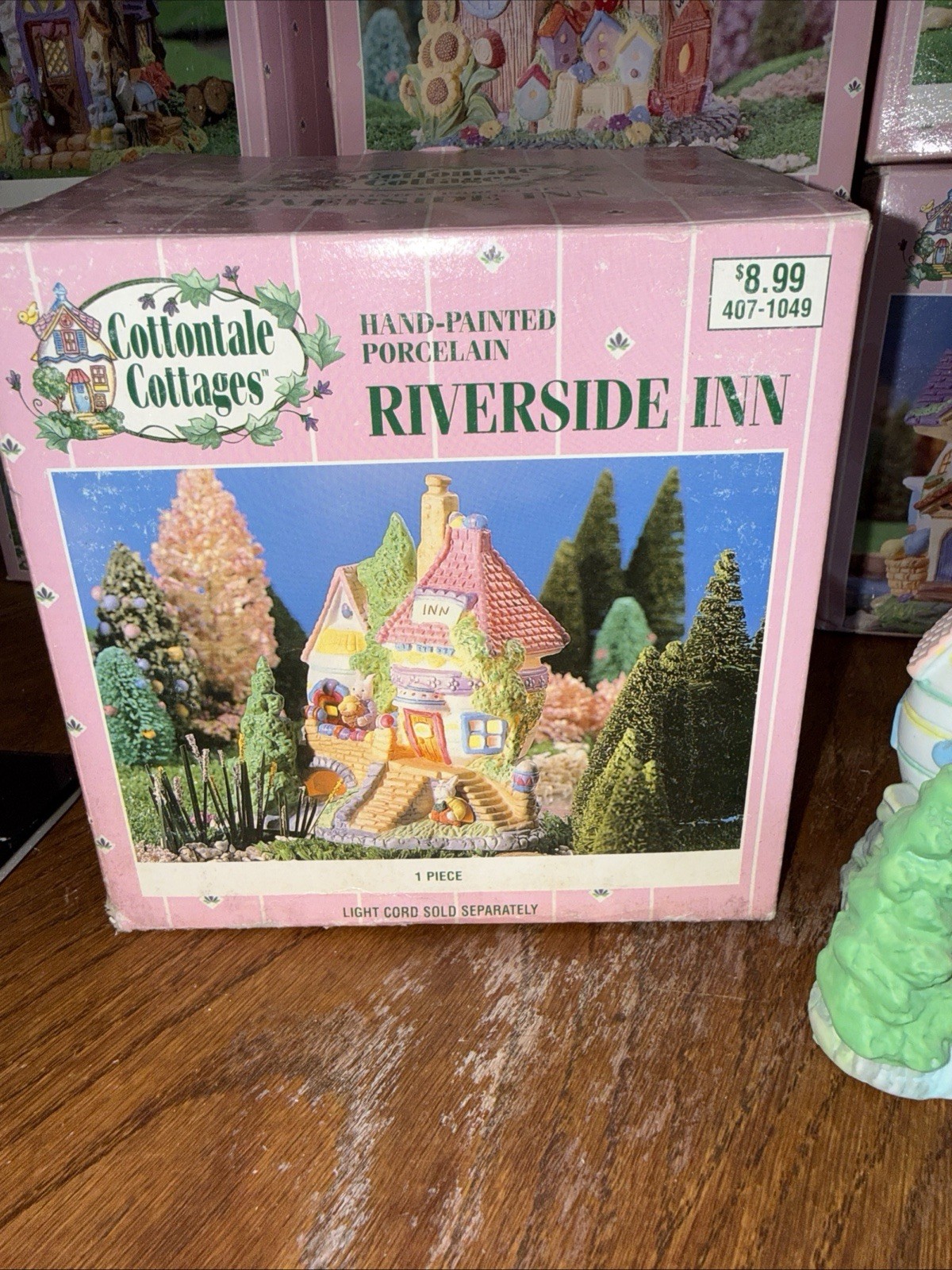 Cottontale Cottages Riverside Inn Easter Village House Hand-Painted Porcelain