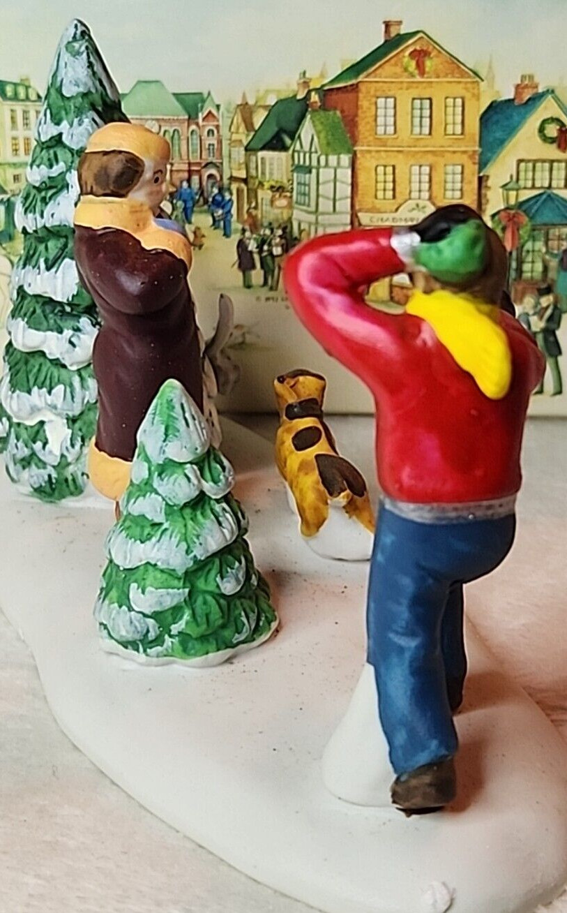 LEMAX “Rover’s Loose!” Dog &Cat Christmas Village Accessory Retired IOB