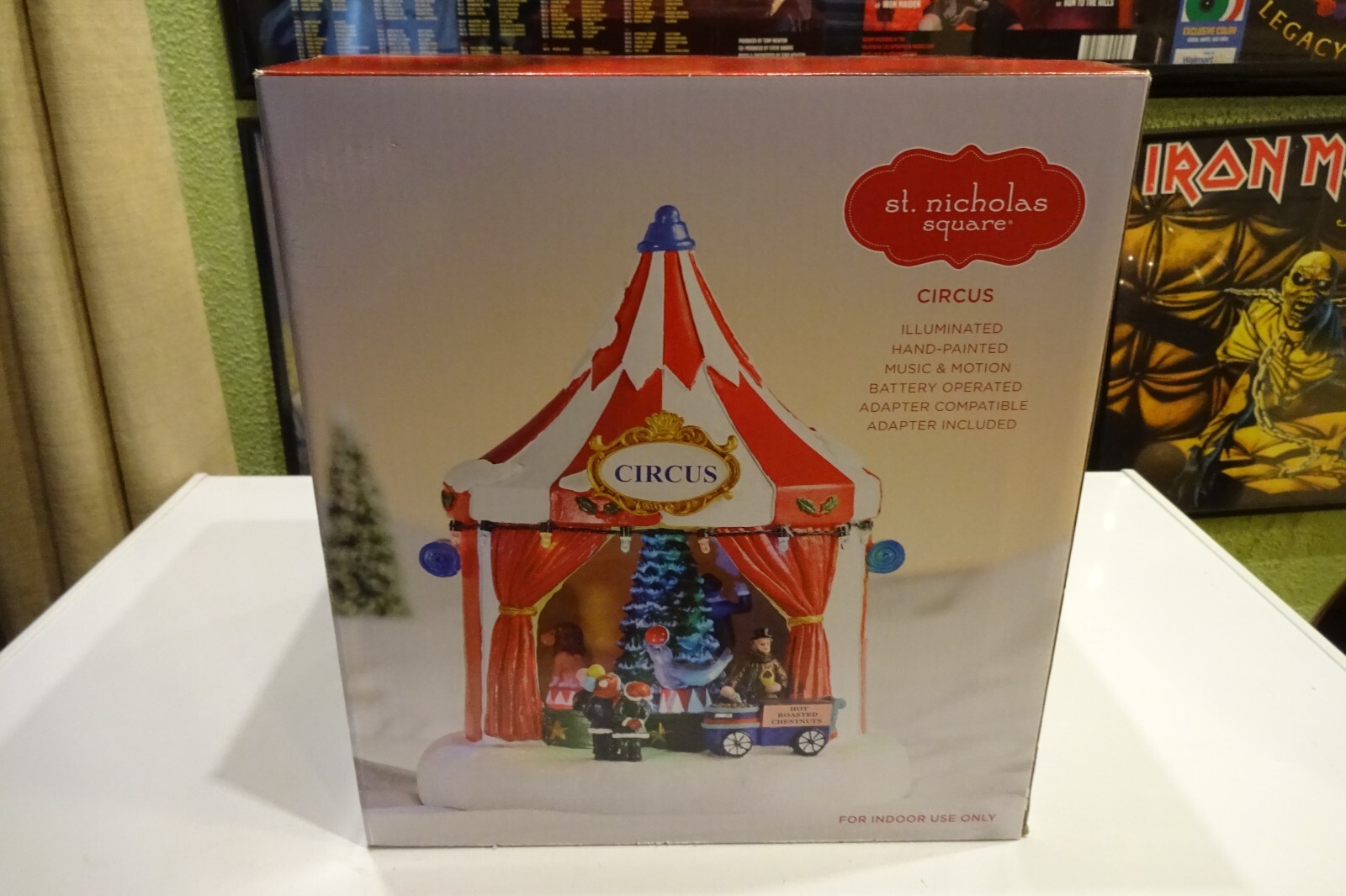 St. Nicholas Square Village Musical Light-up Circus Tent New