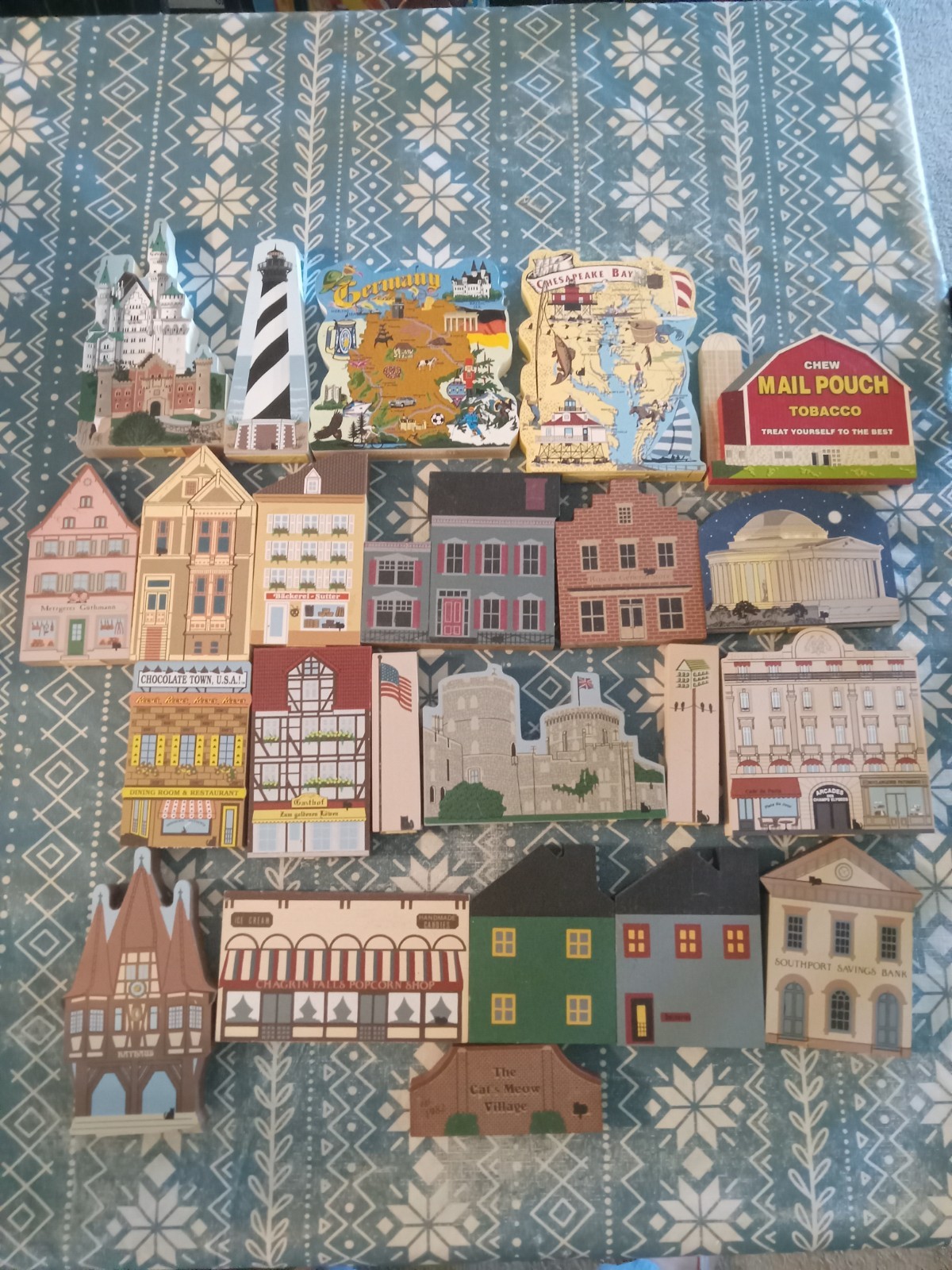 The Cats Meow Village Lot 23 Store Germany Shops Houses Vintage Some Wear