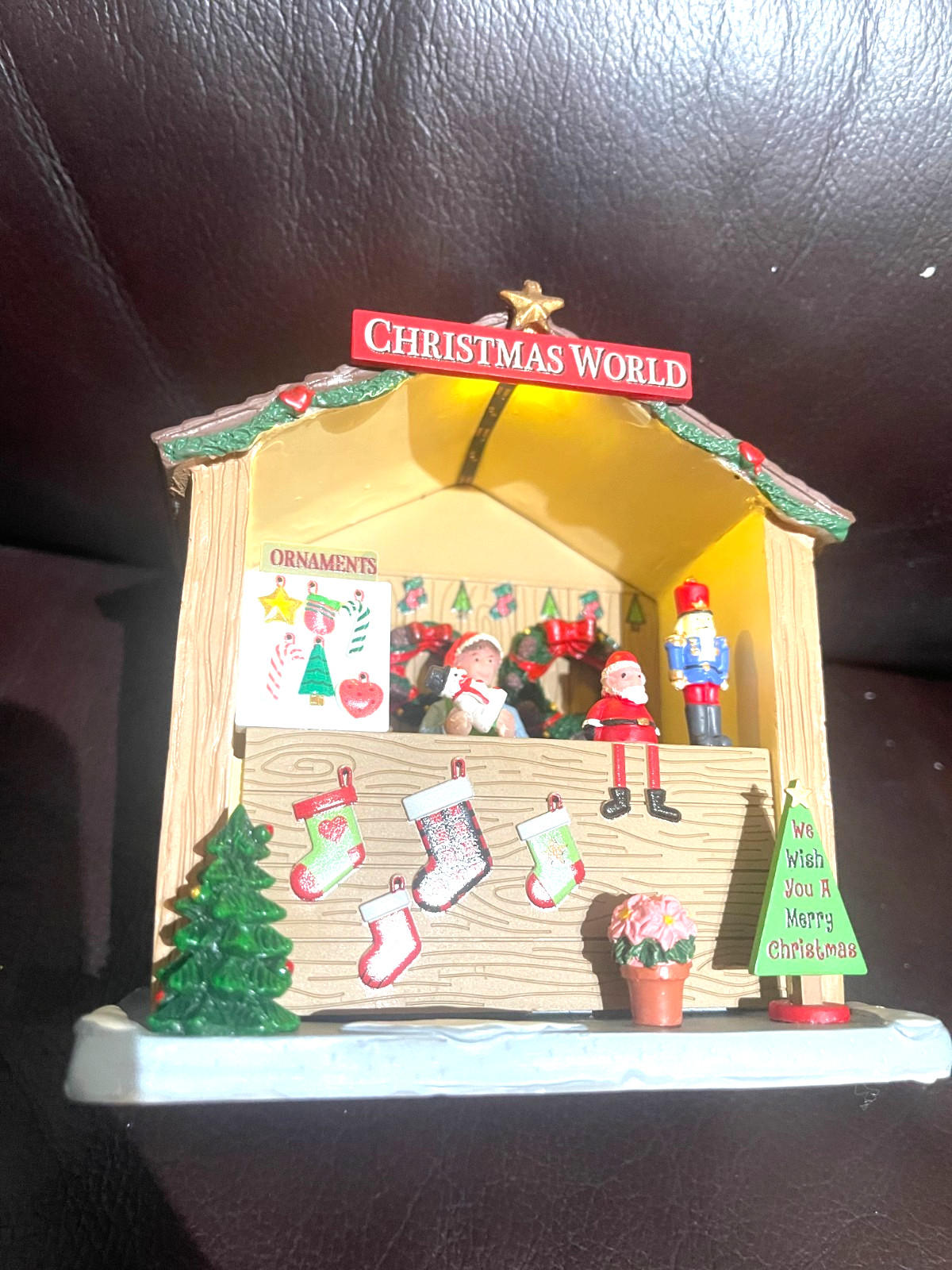 LEMAX CHRISTMAS WORLD BOOTH LIGHTED ACCENT new has box and light