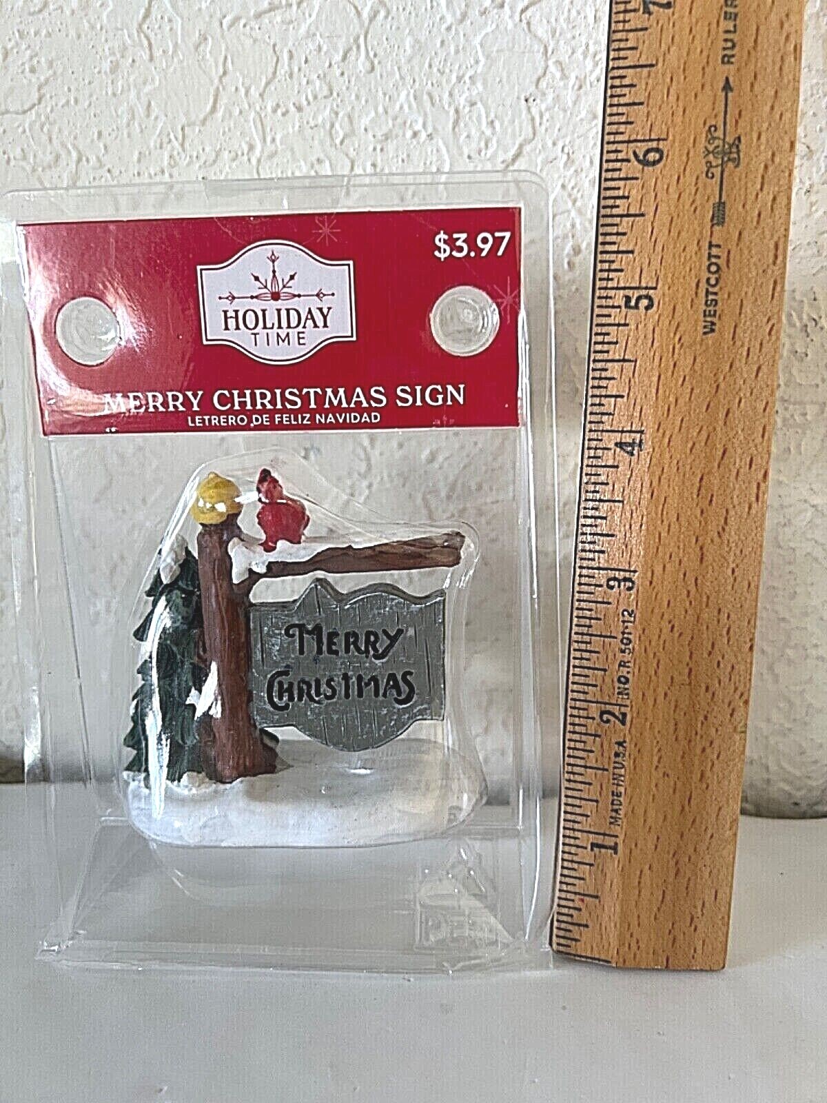 2022 Holiday Time Christmas Village Multi-Color MERRY CHRISTMAS SIGN 2.5″ NEW