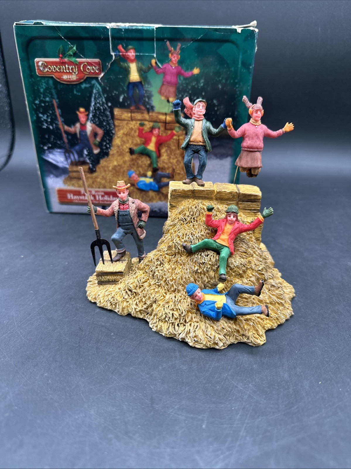 Lemax Coventry Cove Poly-Resin Haystack Holiday Village Display 2003