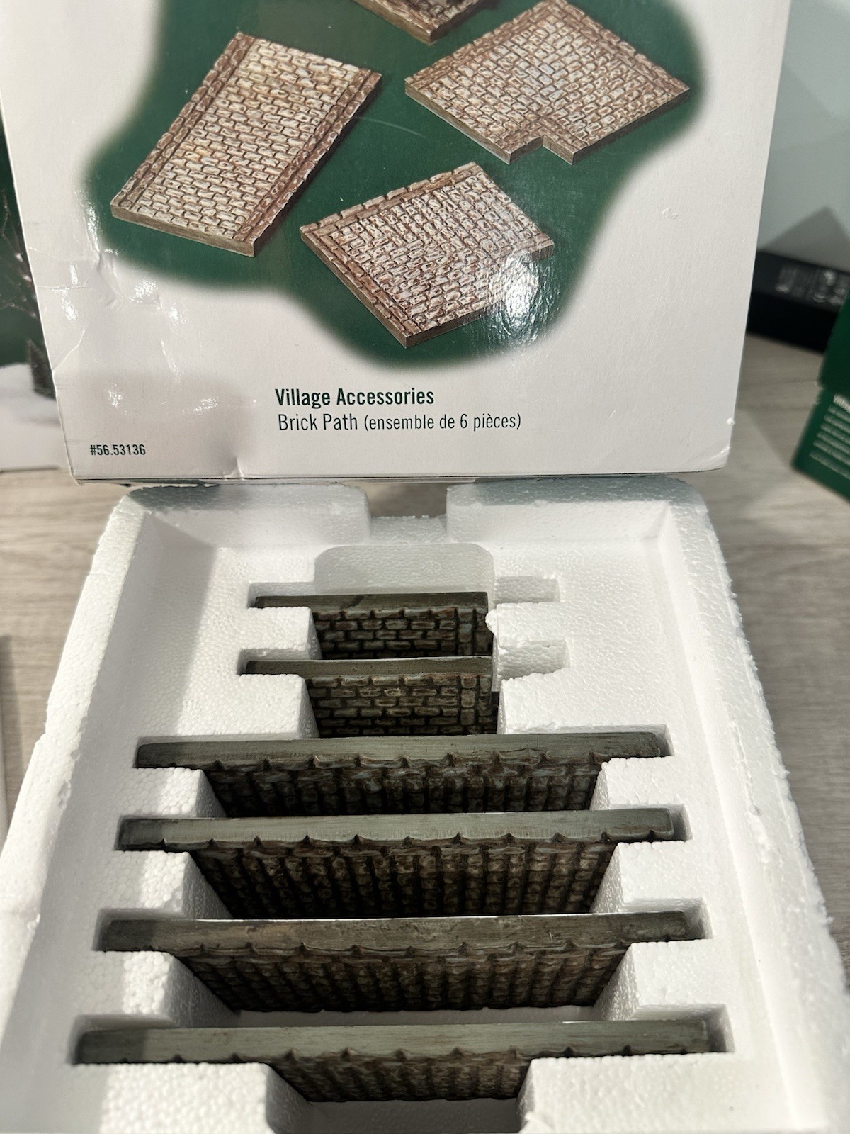 Department 56 Village Accessories – Lot Of Walls, Trees, Brick Path Etc