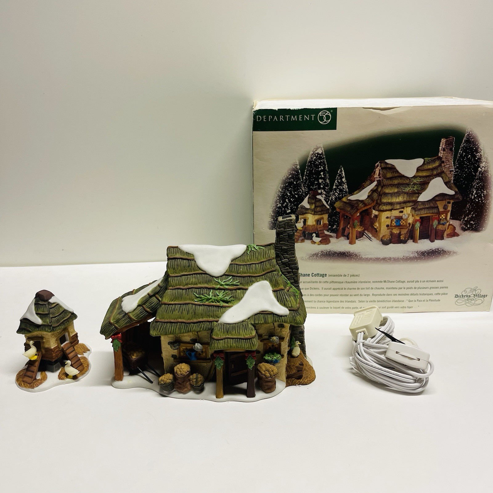Dept 56 McShane Cottage Dickens Village Series Building W/ Box & Cord!
