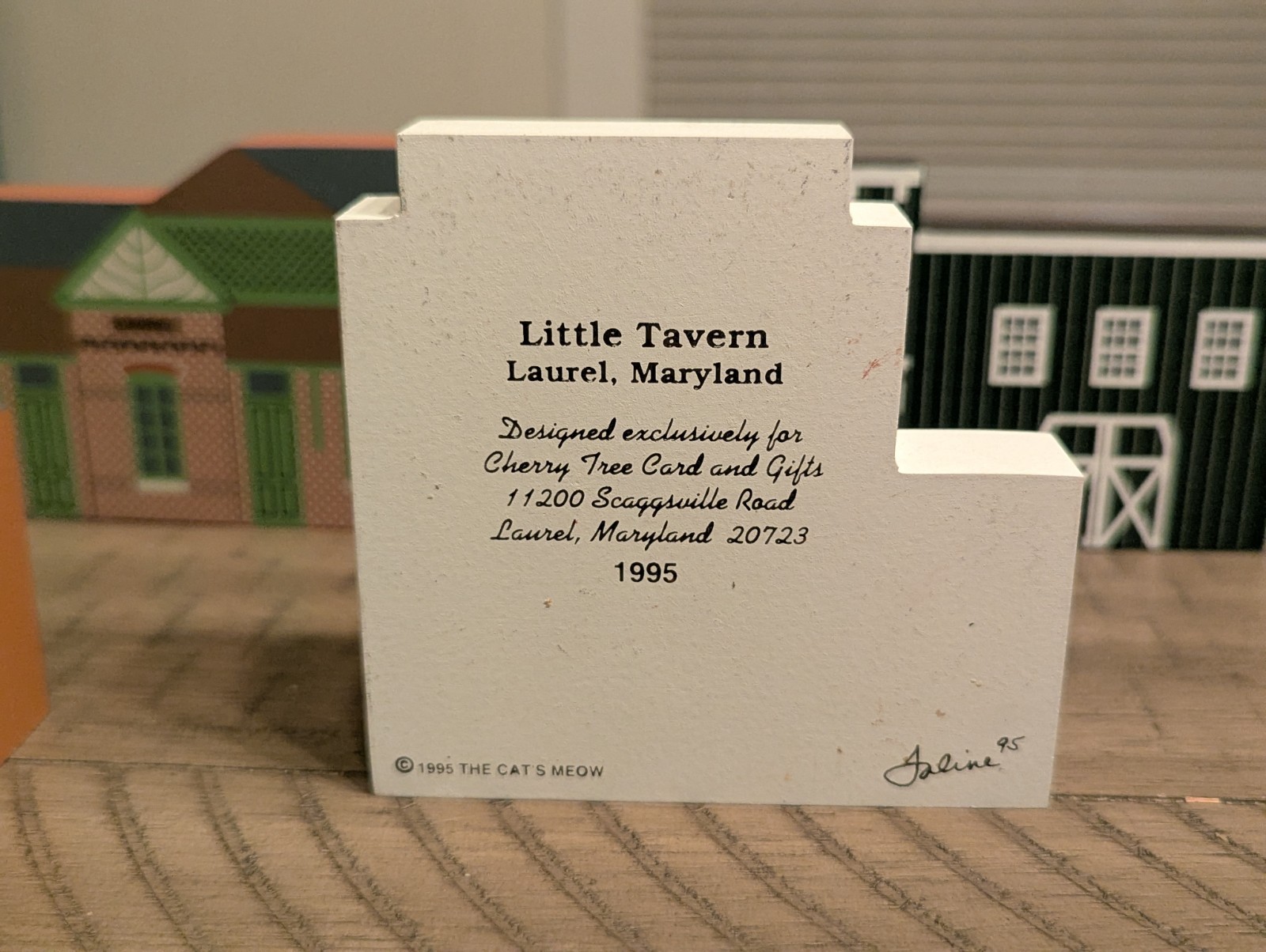 The Cat’s Meow Village Lot Of 5 Pieces Laurel, MD Wooden Shelf Sitters Maryland