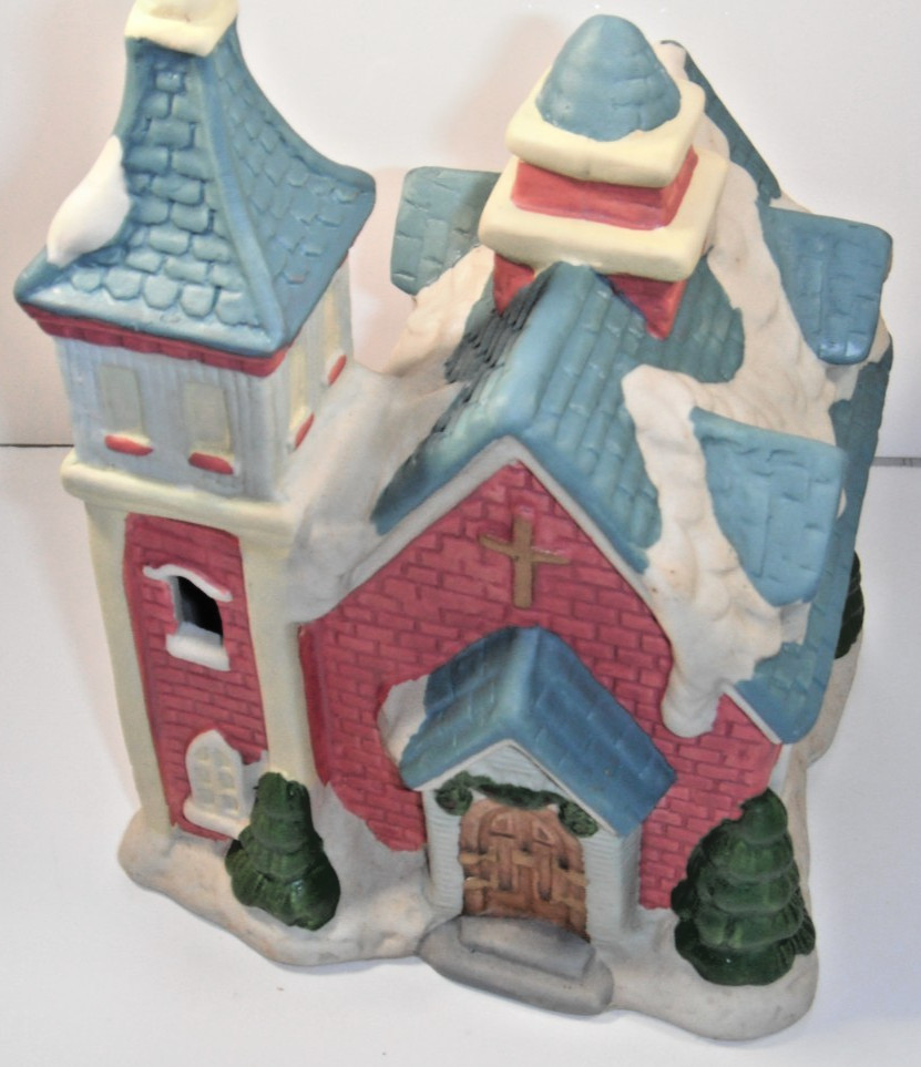 Share The Joy BRICK CHURCH Caldor OUR TOWN COLLECTION With Light & Box