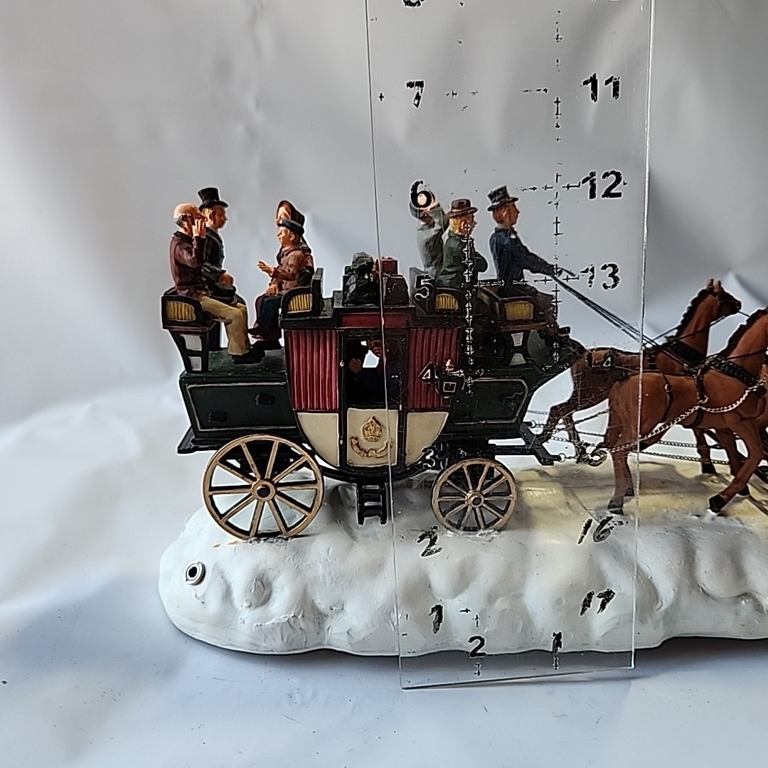 Lemax Merry Musical Stage Coach Village Collection Horse Drawn Carriage Figurine